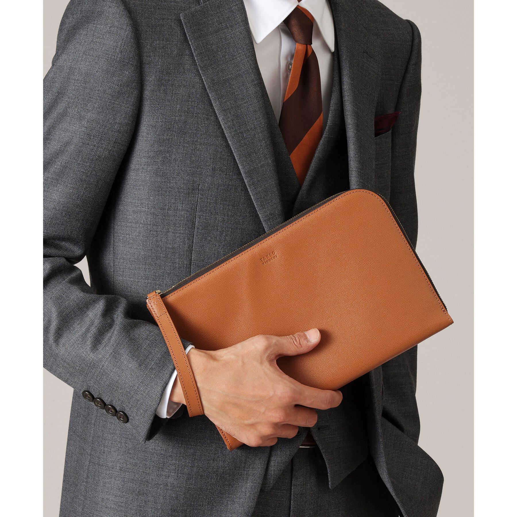 TAKEO KIKUCHI「【ベーシック】レザー クラッチバッグ」|クラッチバッグ|