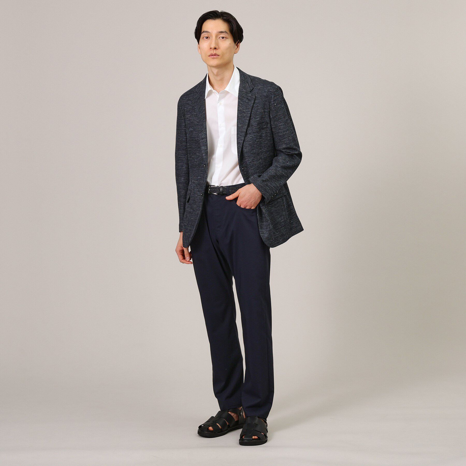 TAKEO KIKUCHI「【尾州織】リネンブレンド メッシュ ジャケット」|テーラードジャケット|