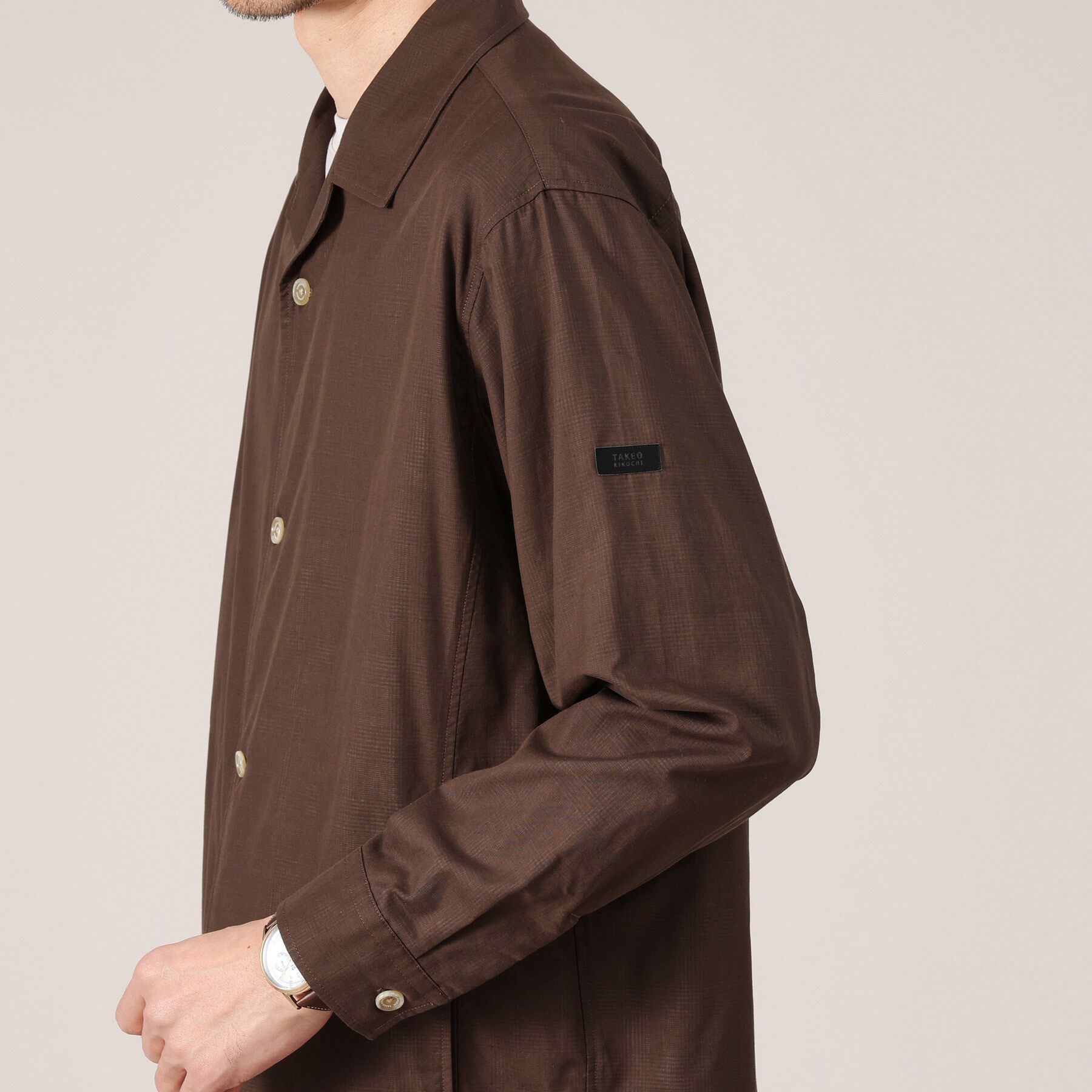 TAKEO KIKUCHI「【羽織】ダブルフェイス シャツ 羽織り」|シャツ・ブラウス|