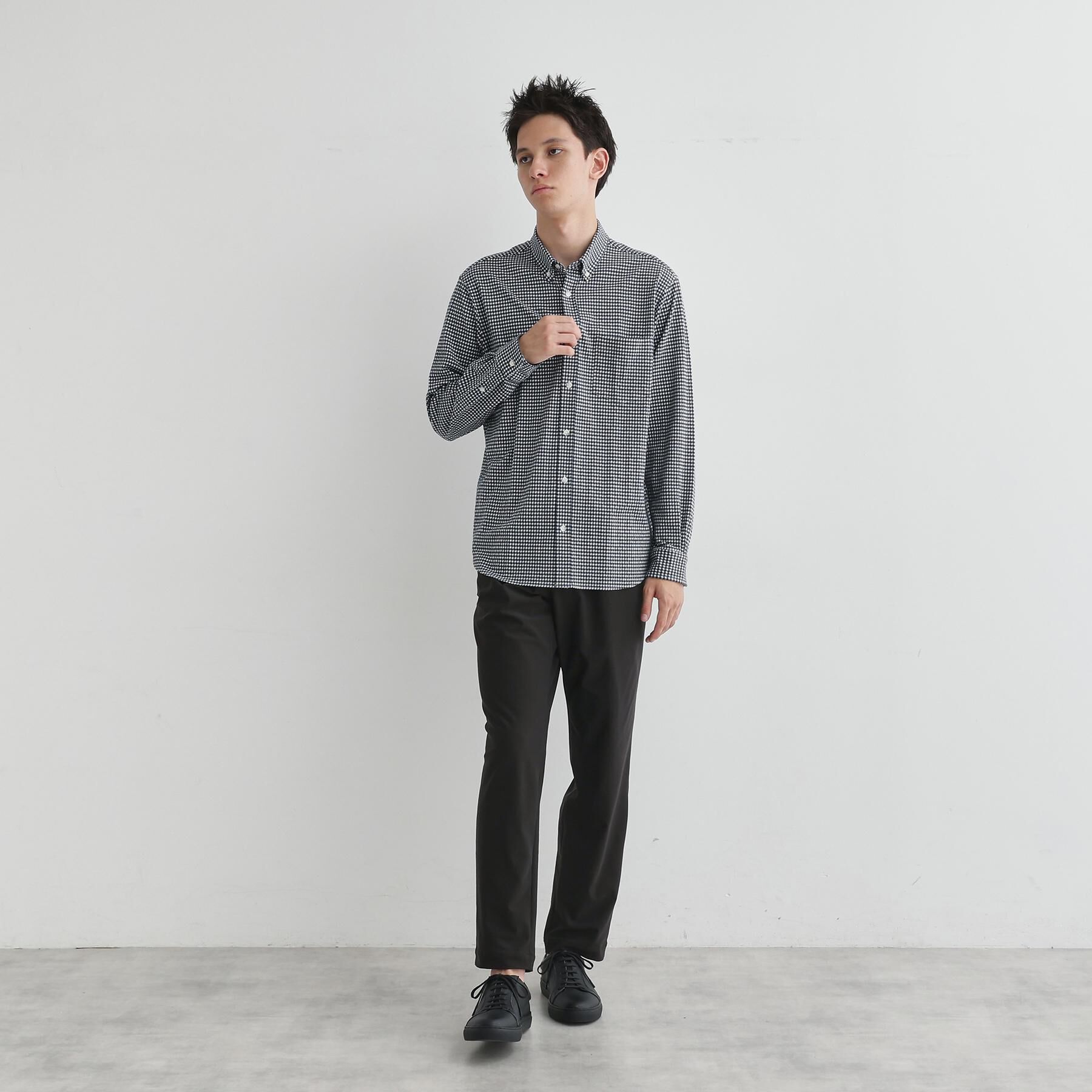 TAKEO KIKUCHI「シアサッカーギンガムチェック ストレッチシャツ」|シャツ・ブラウス|