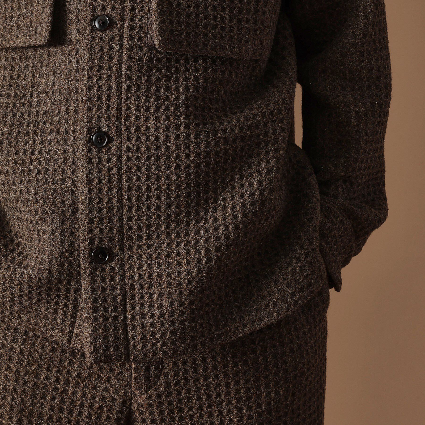 40CARATS&525「ウールワッフルオーバーシャツ」|シャツ・ブラウス|