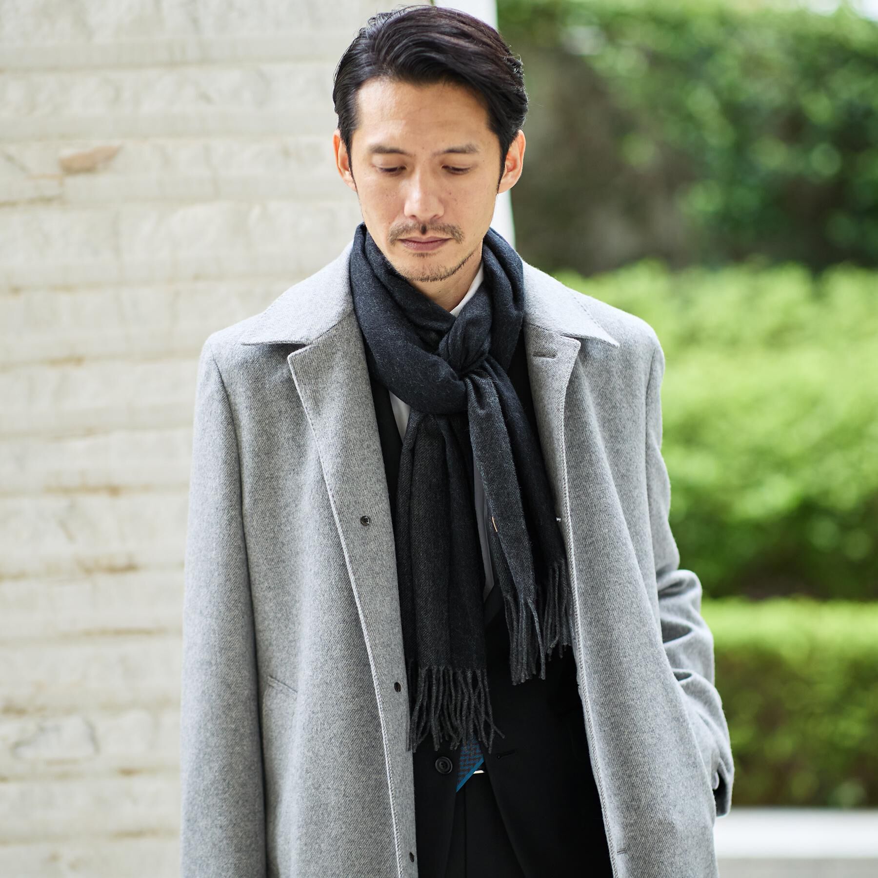 TAKEO KIKUCHI「【洗えるベビーカシミヤ】 ベビーカシミヤ無地マフラー」|ストール|