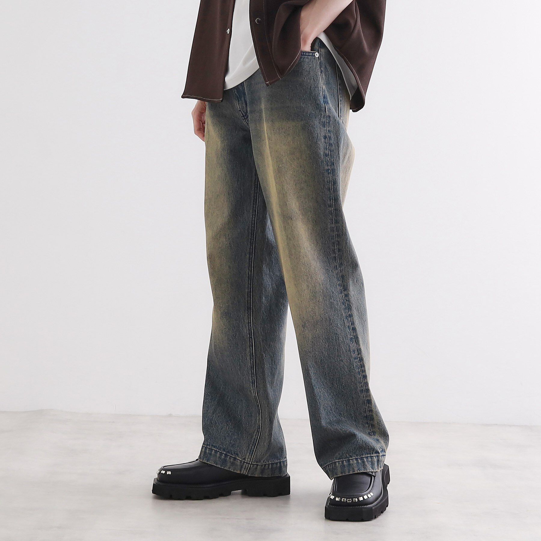 tk.TAKEO KIKUCHI「フレアデニムパンツ」|デニム|