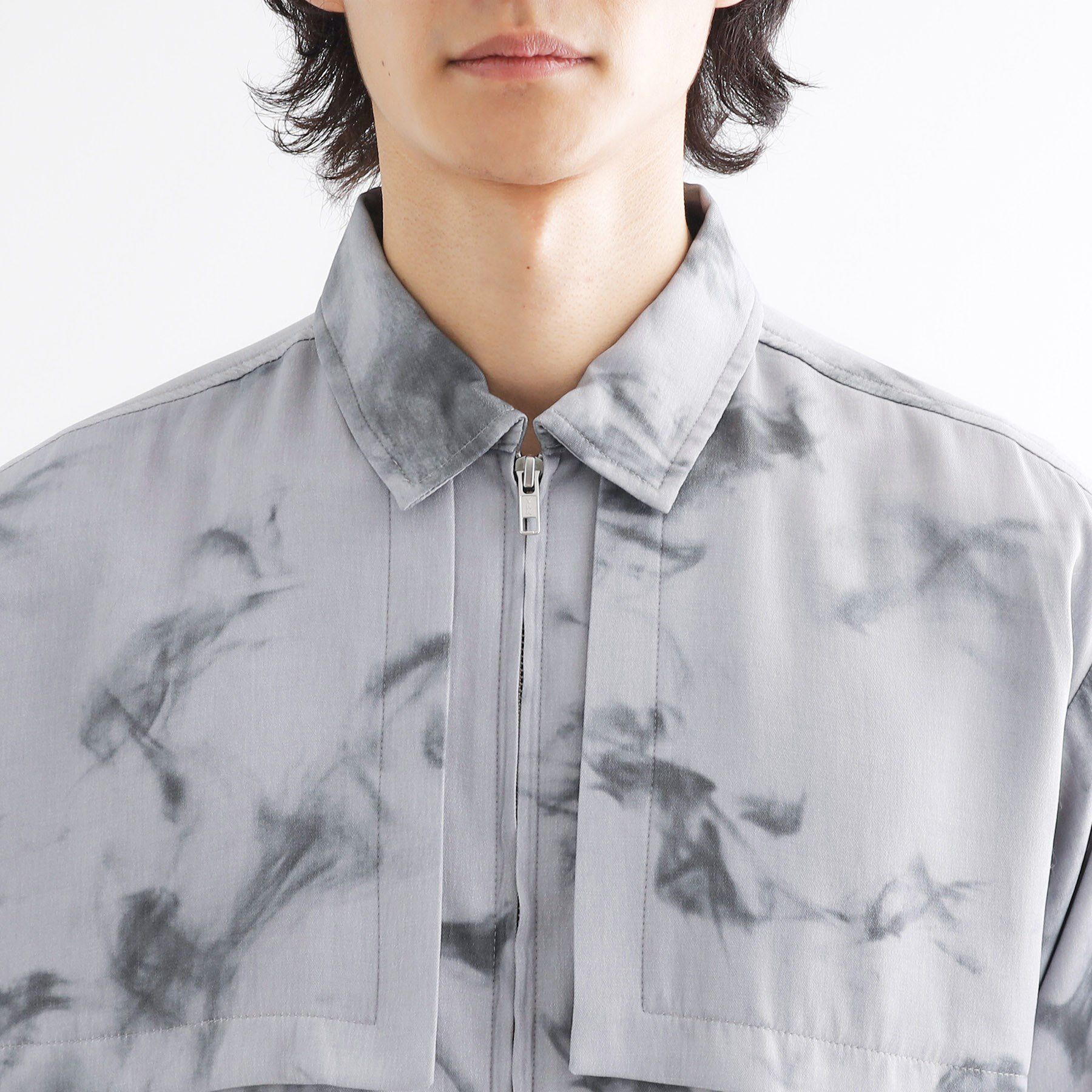 tk.TAKEO KIKUCHI「ブラープリントシャンブレーシャツアウター」|シャツ・ブラウス|