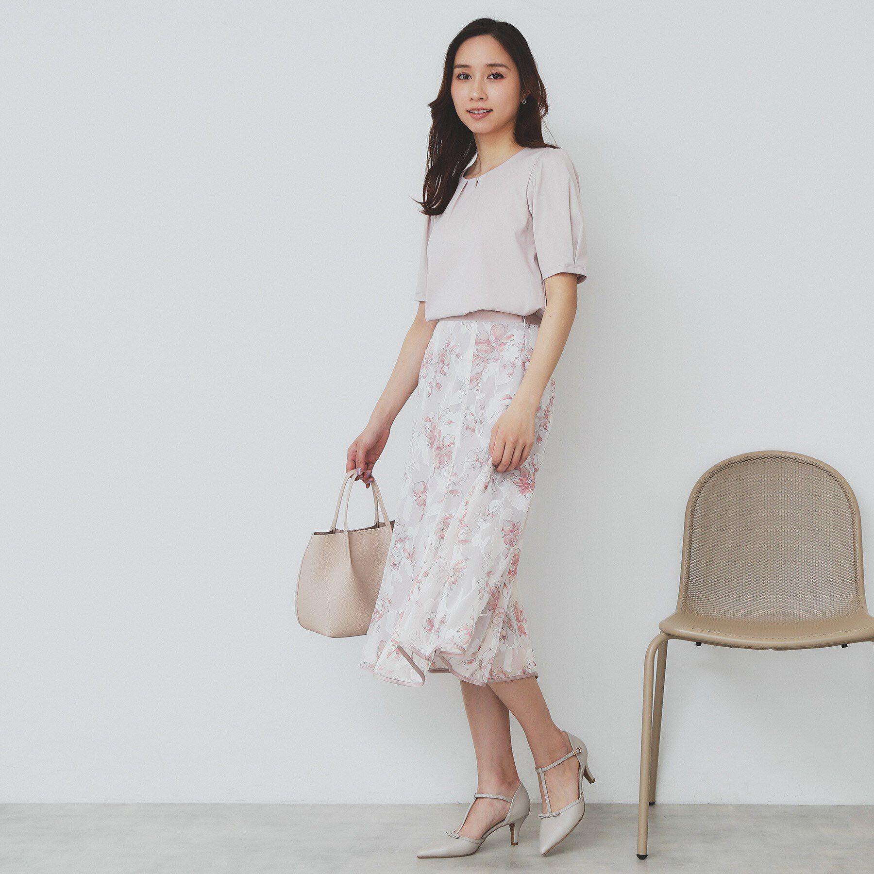 index「フロントパール調タックパフトップス【UV/接触冷感/洗濯機洗い可】」|Tシャツ・カットソー|