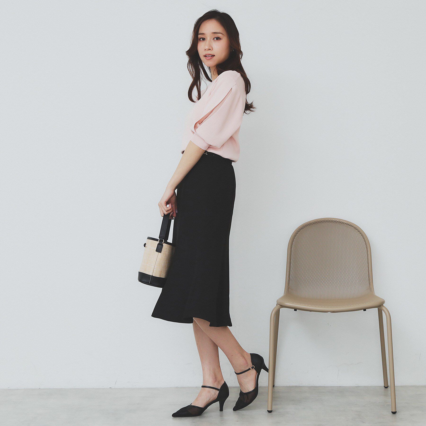 index「《6色展開/XS-LLサイズ》ドライタッチ デザインスリーブニット【洗濯機洗い可/接触冷感/抗ピル】」|ニット・セーター|