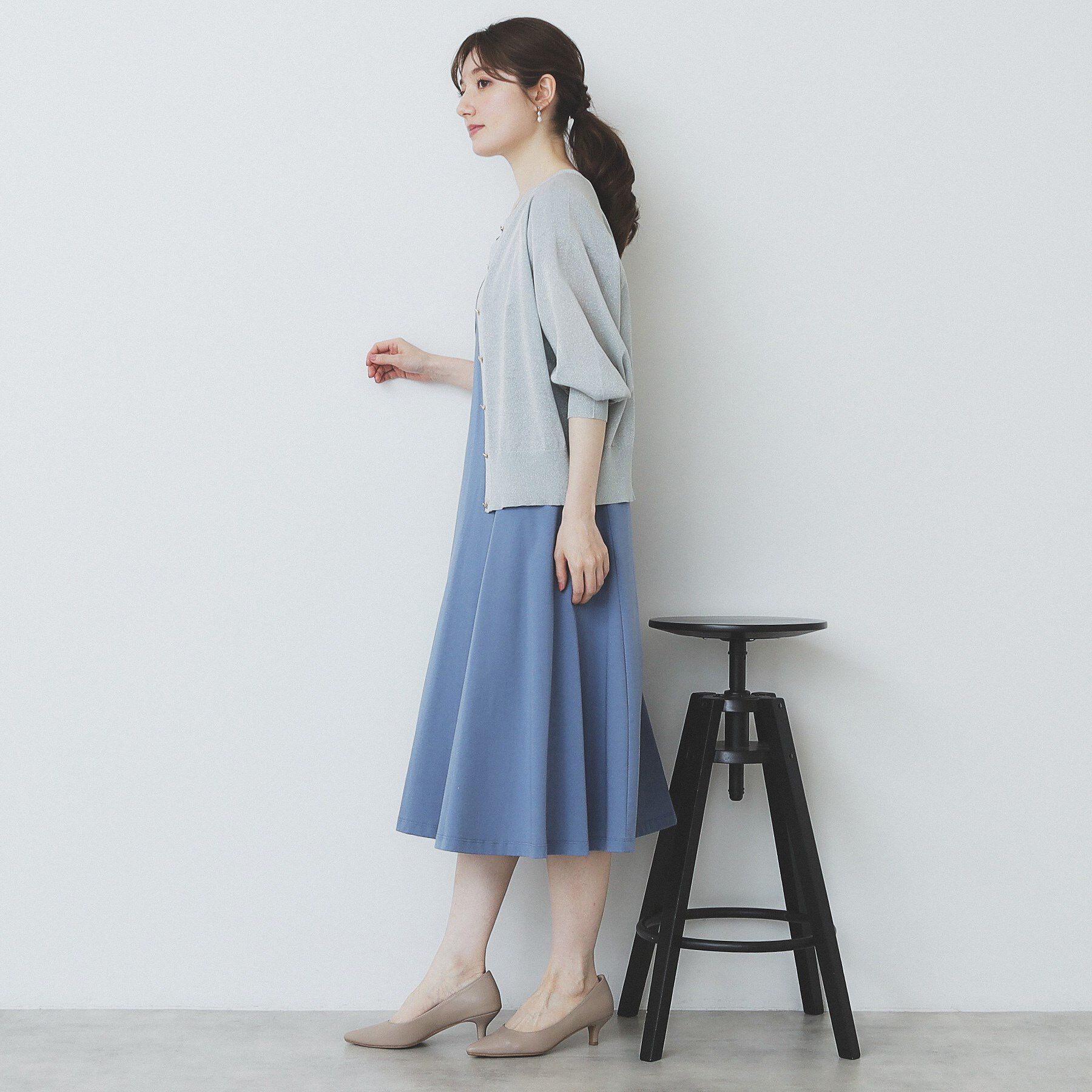 index「シアーラメドルマンショートカーディガン【洗濯機洗い可】」|カーディガン|