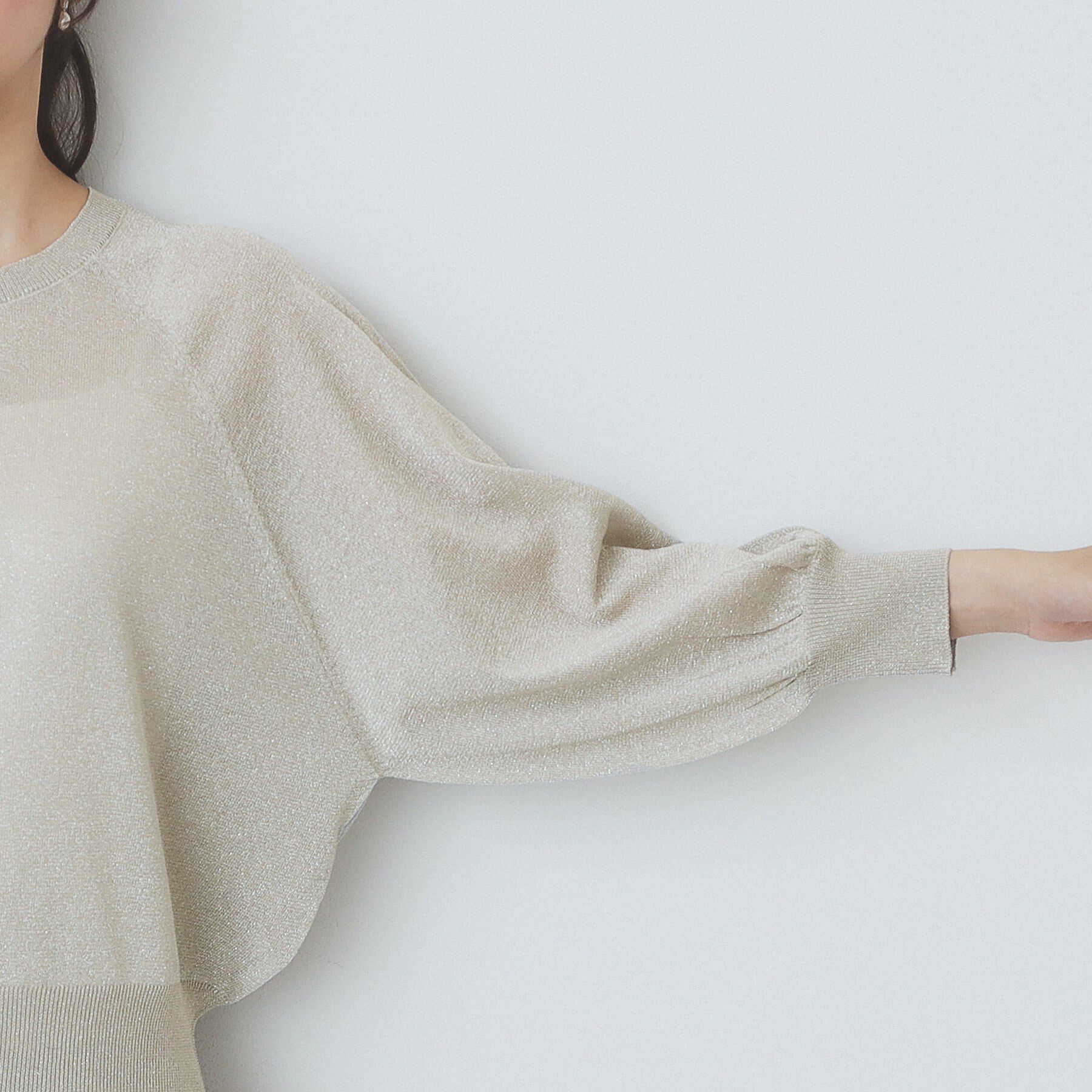 index「シアーラメドルマンショートカーディガン【洗濯機洗い可】」|カーディガン|