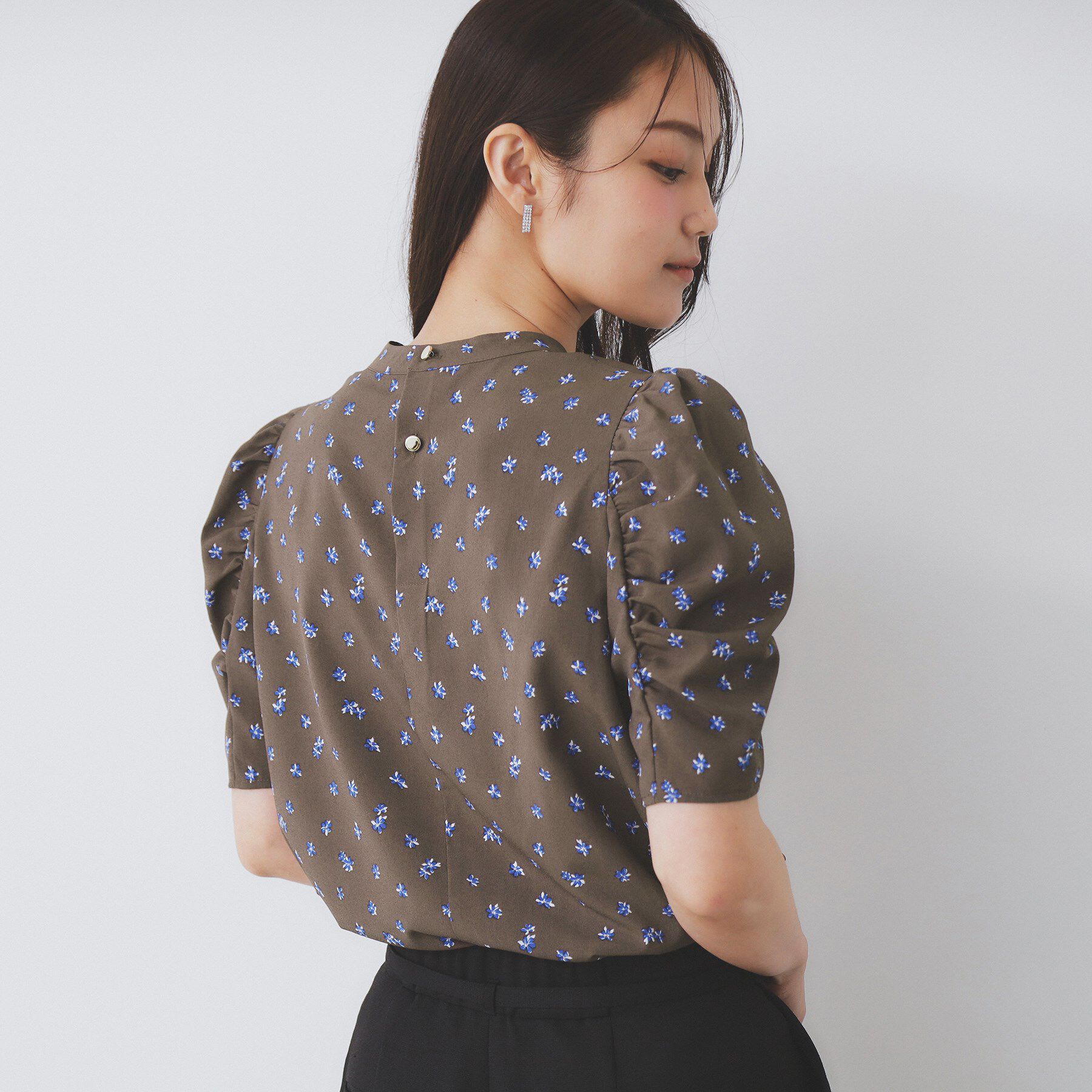 index「柄プリントピンタックブラウス【洗濯機洗い可/イージーアイロン/防シワ】」|シャツ・ブラウス|