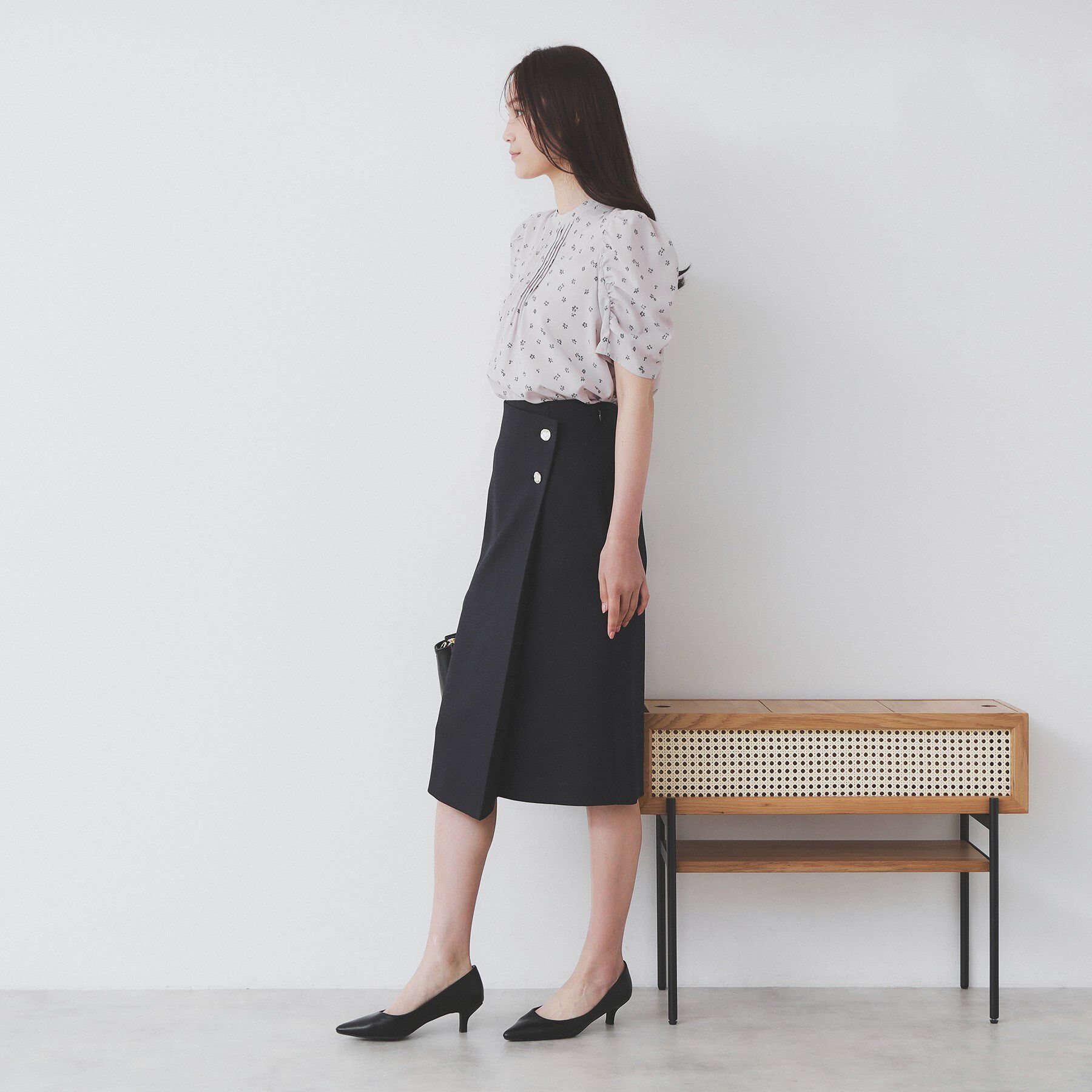 index「柄プリントピンタックブラウス【洗濯機洗い可/イージーアイロン/防シワ】」|シャツ・ブラウス|