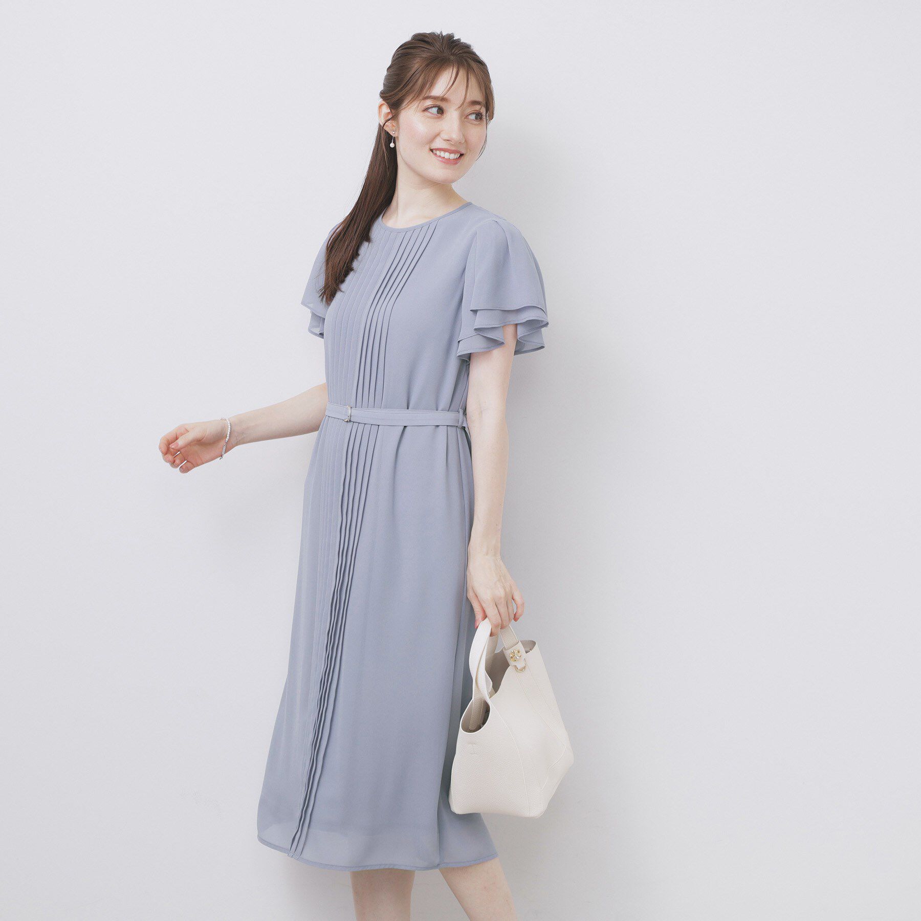 index「フロントタックIラインワンピース【洗濯機洗い可/防シワ】」|ワンピース|