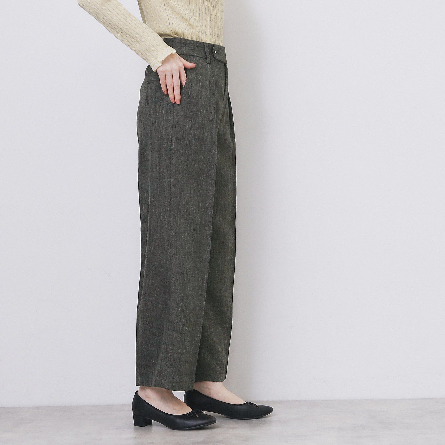 index「ツィード調ワイドストレートパンツ【洗濯機OK/防シワ】」|その他|