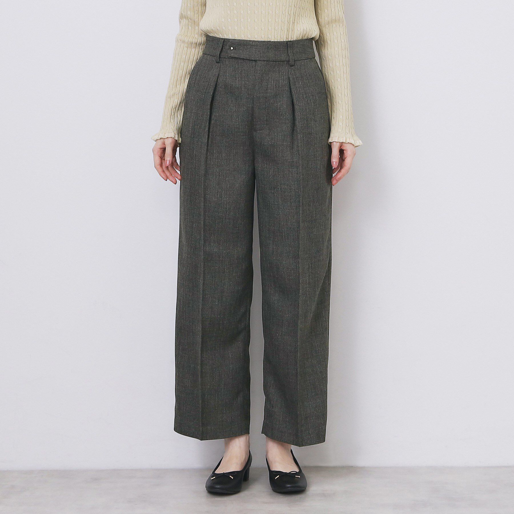 index「ツィード調ワイドストレートパンツ【洗濯機OK/防シワ】」|その他|