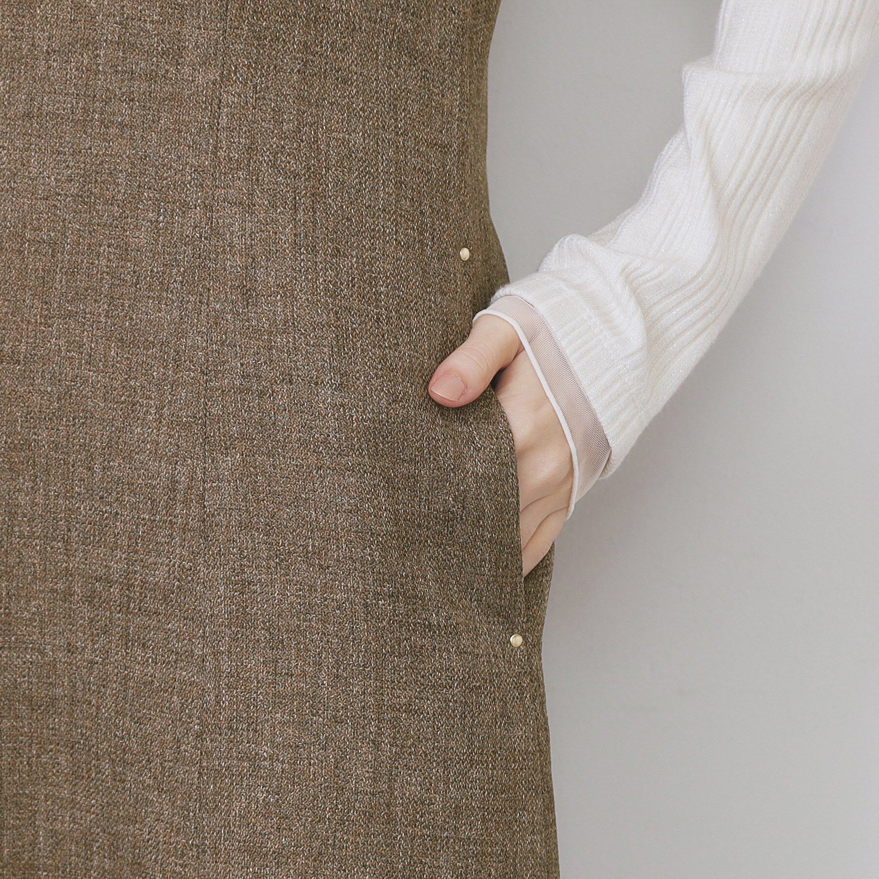 index「ヴィンテージツイードジャンスカ【洗濯機OK/防シワ】」|ワンピース|