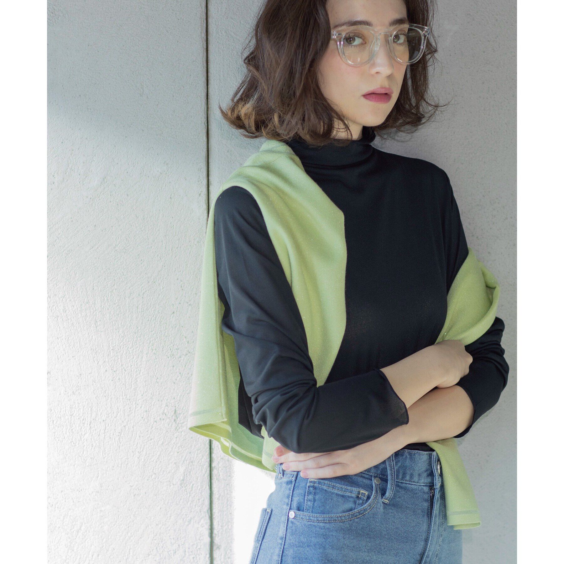 OPAQUE.CLIP「シアーメロウハイネックトップス【洗濯機洗い可】」|Tシャツ・カットソー|