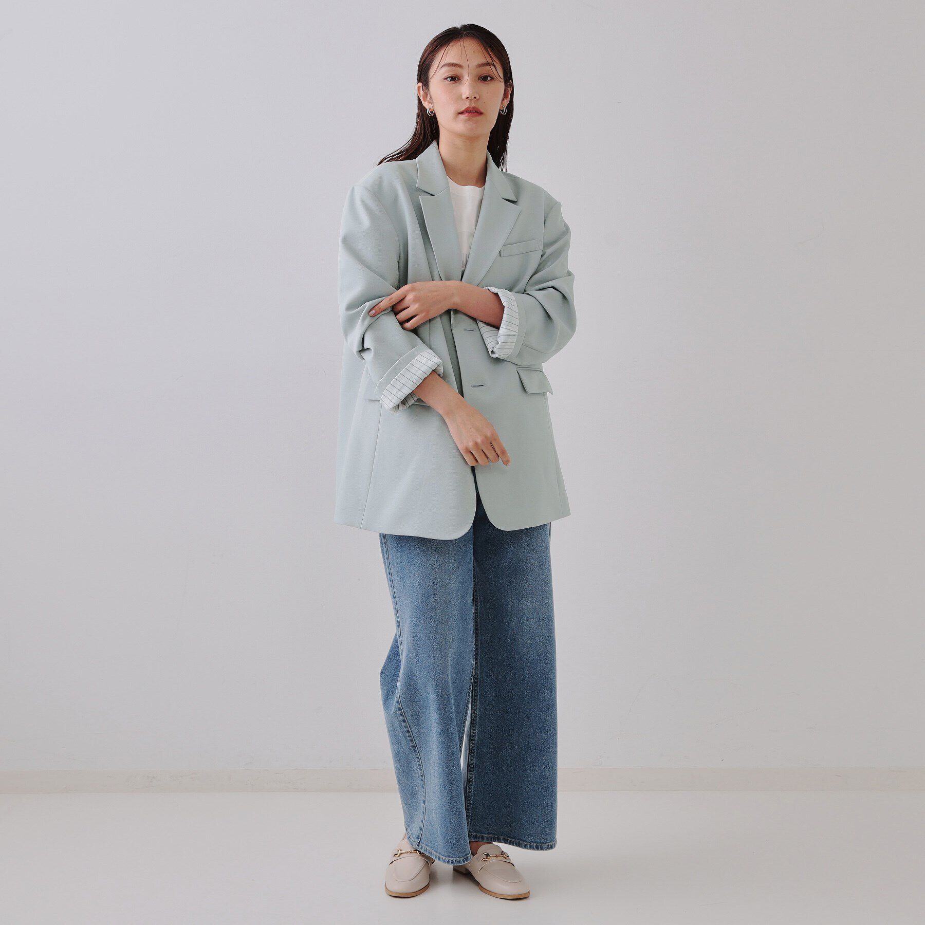OPAQUE.CLIP「オーバーサイズテーラードジャケット【洗える】」|テーラードジャケット|