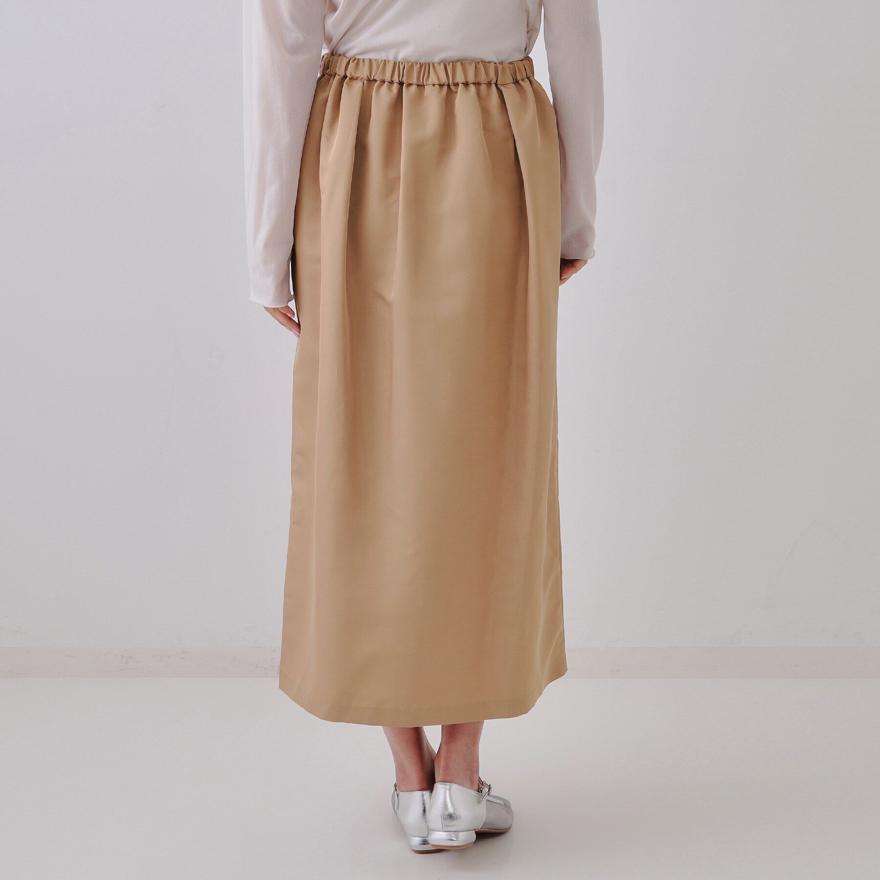 OPAQUE.CLIP「オーガンジータックコクーンスカート【洗濯機洗い可】」|スカート|