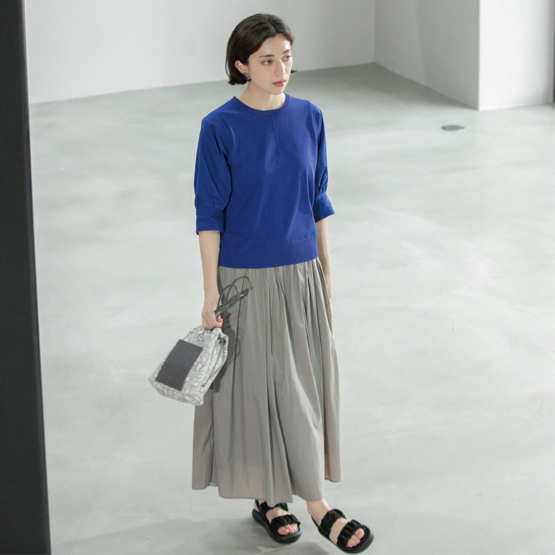 OPAQUE.CLIP「フハクスリーブドッキングニット【洗濯機洗い可】」|ニット・セーター|