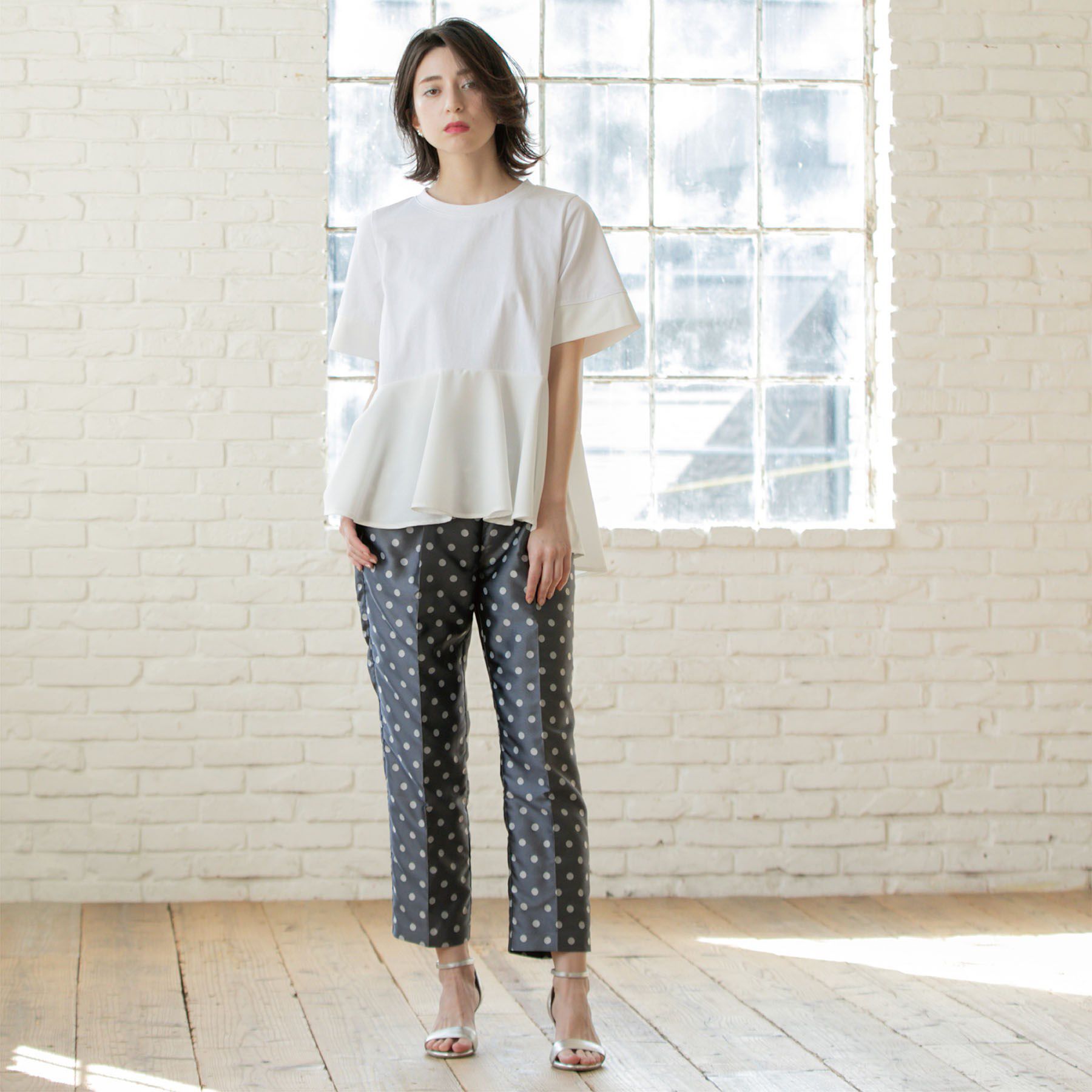 OPAQUE.CLIP「ペプラム切替ドッキングトップス【洗濯機洗い可】」|Tシャツ・カットソー|