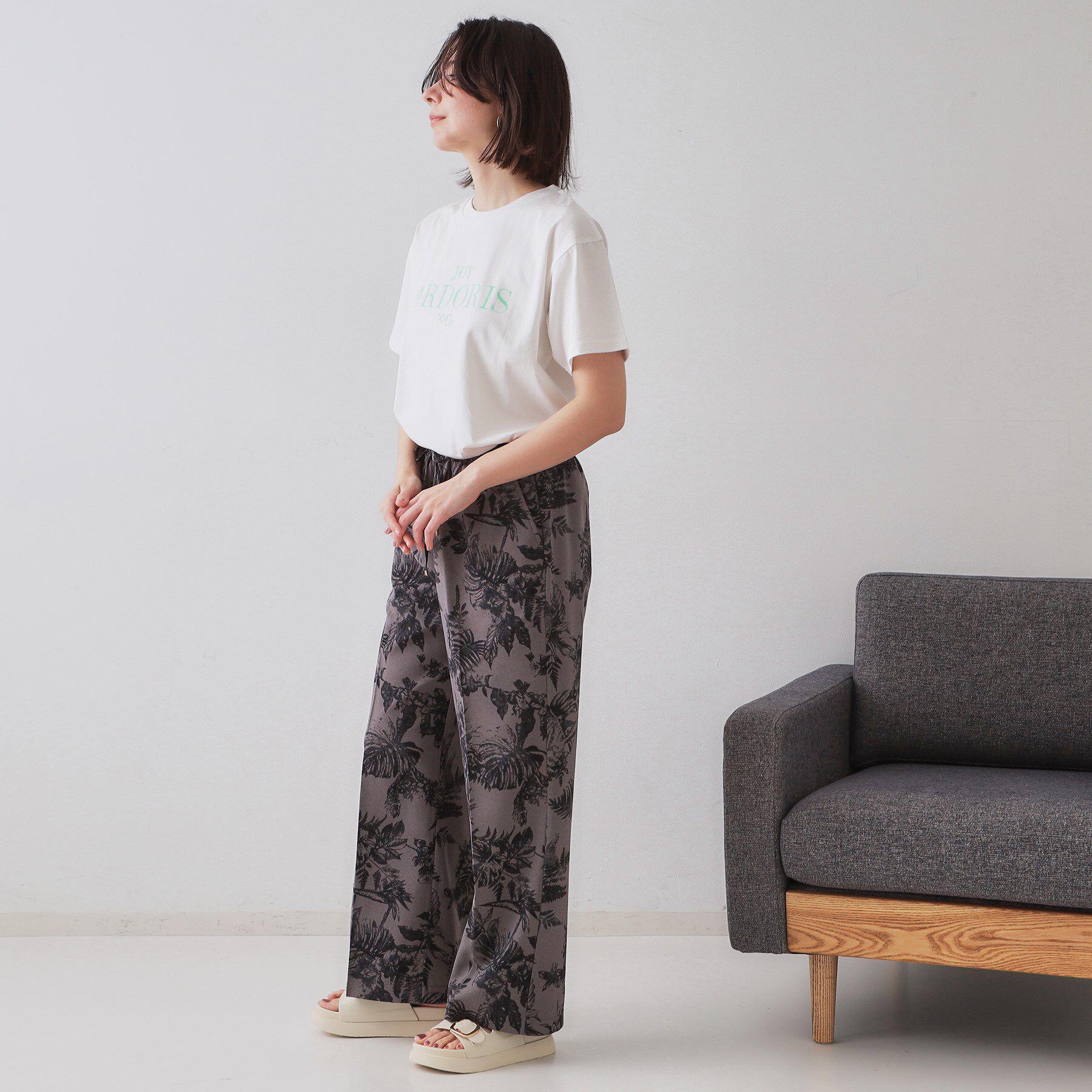 OPAQUE.CLIP「フロッキーロゴTシャツ【洗濯機洗い可】」|Tシャツ・カットソー|