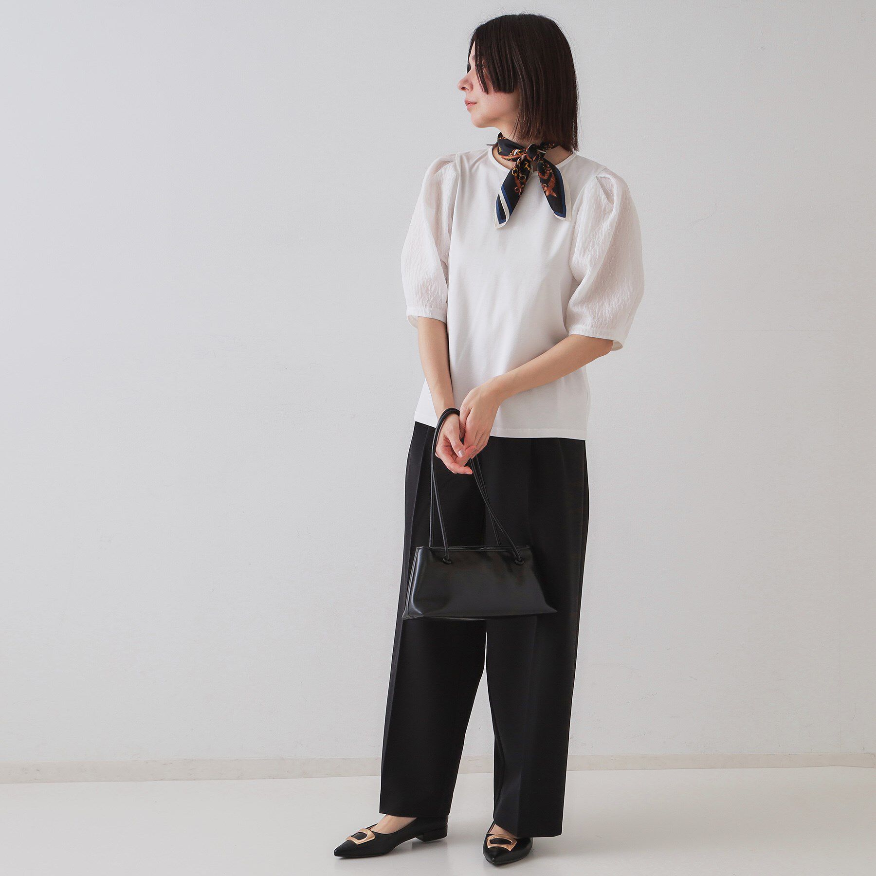 OPAQUE.CLIP「ふくれドッキングスリーブトップス【洗濯機洗い可】」|Tシャツ・カットソー|