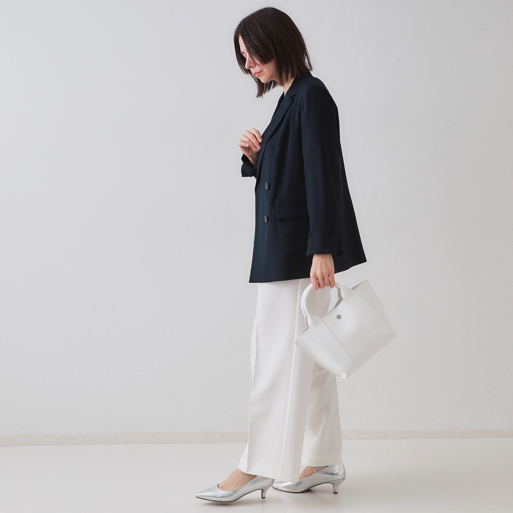 OPAQUE.CLIP「ダブルブレストジャケット【洗える】」|テーラードジャケット|