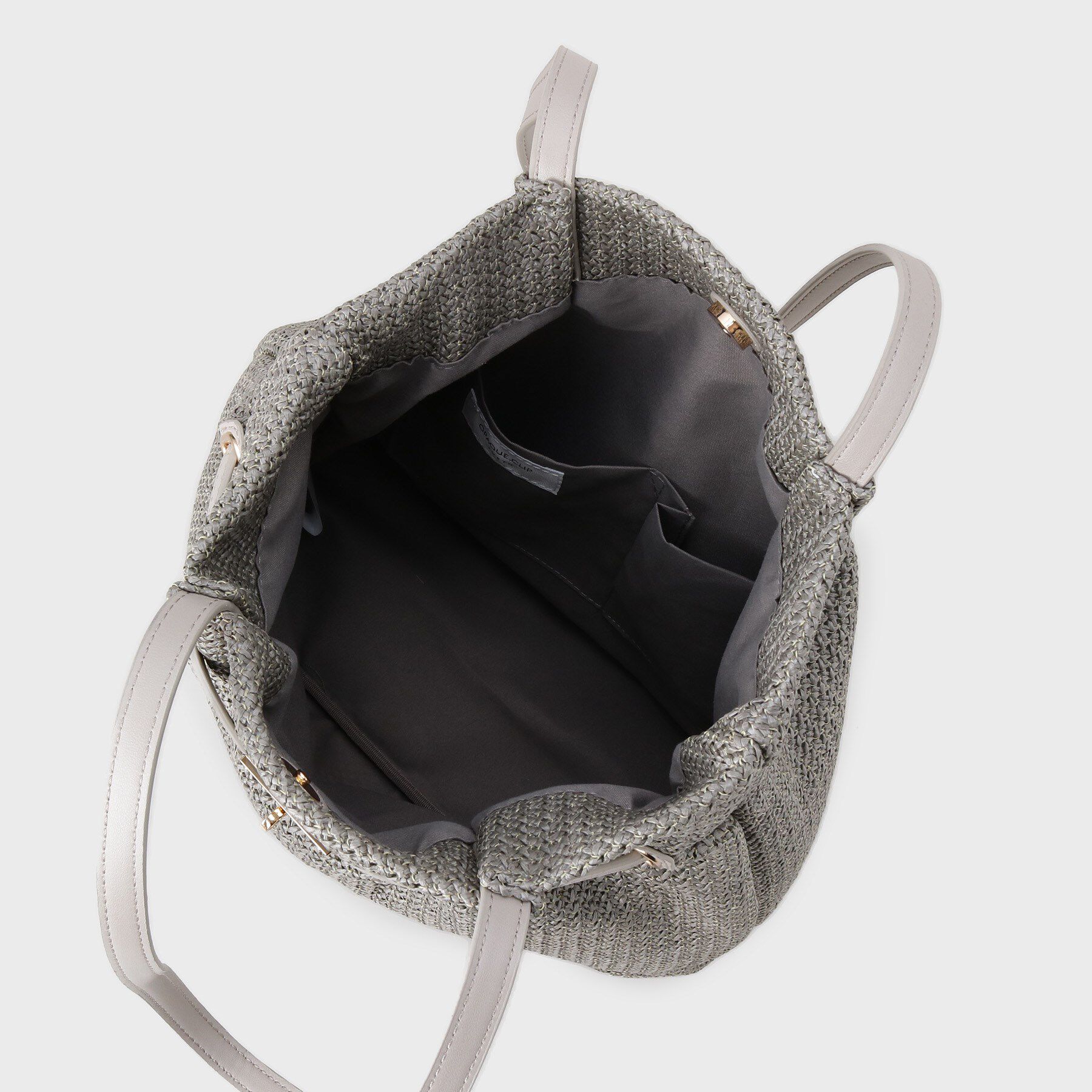 OPAQUE.CLIP「フロントベルトデザイン雑材合皮コンビトートバッグ」|トートバッグ|