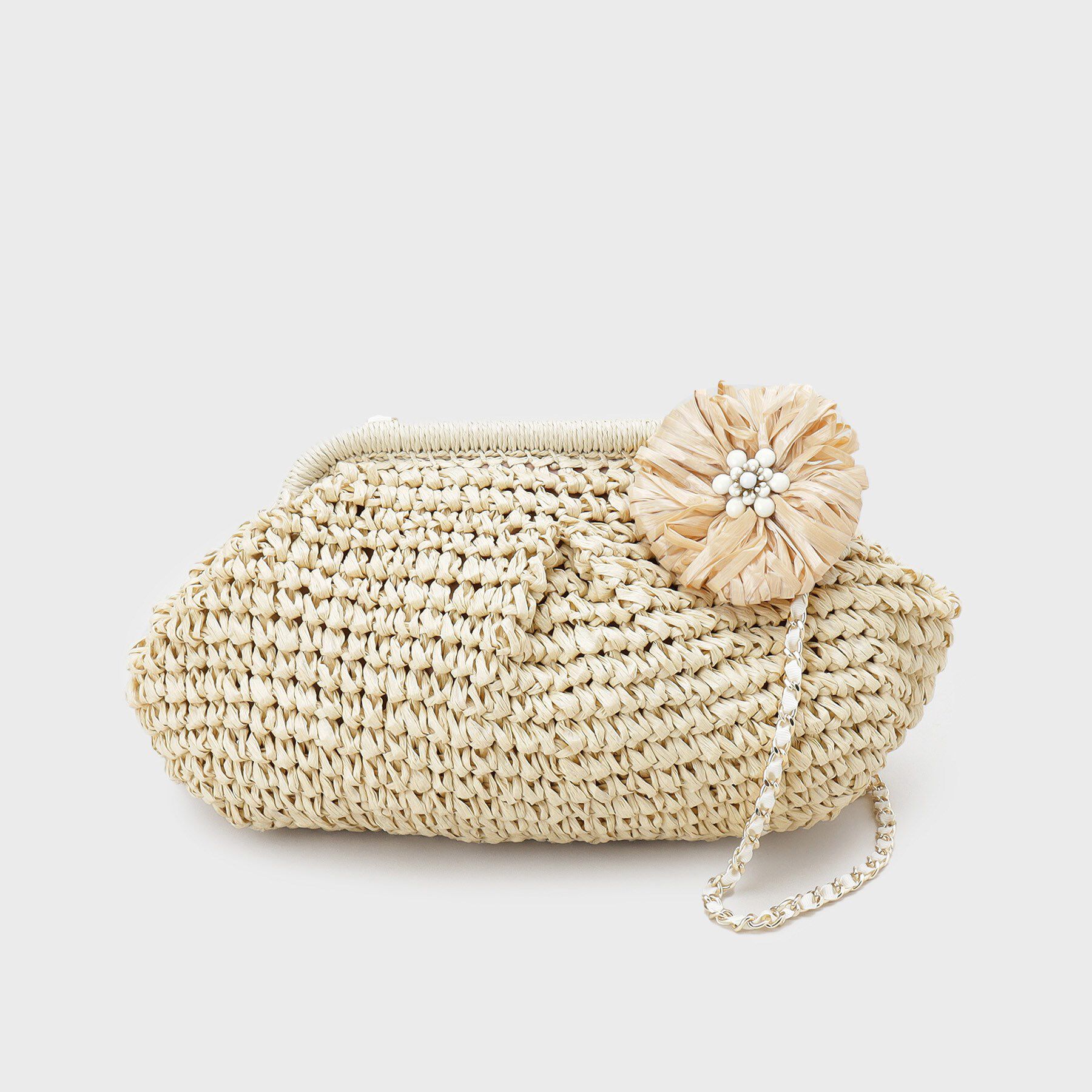 OPAQUE.CLIP「【3WAY】フラワークリップ付きがま口ペーパーショルダーバッグ」|ショルダー・メッセンジャー|