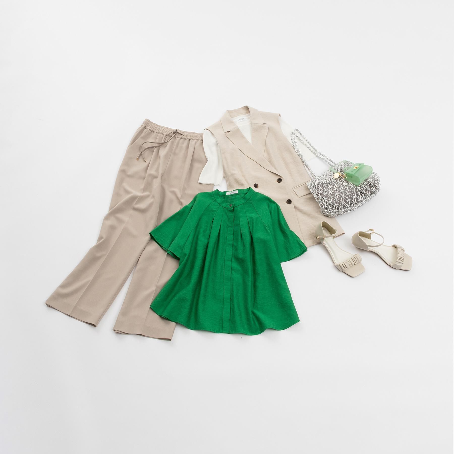 OPAQUE.CLIP「《美人百花掲載》テーラードジレ/セットアップ対応【洗える】」|ベスト・ジレ|