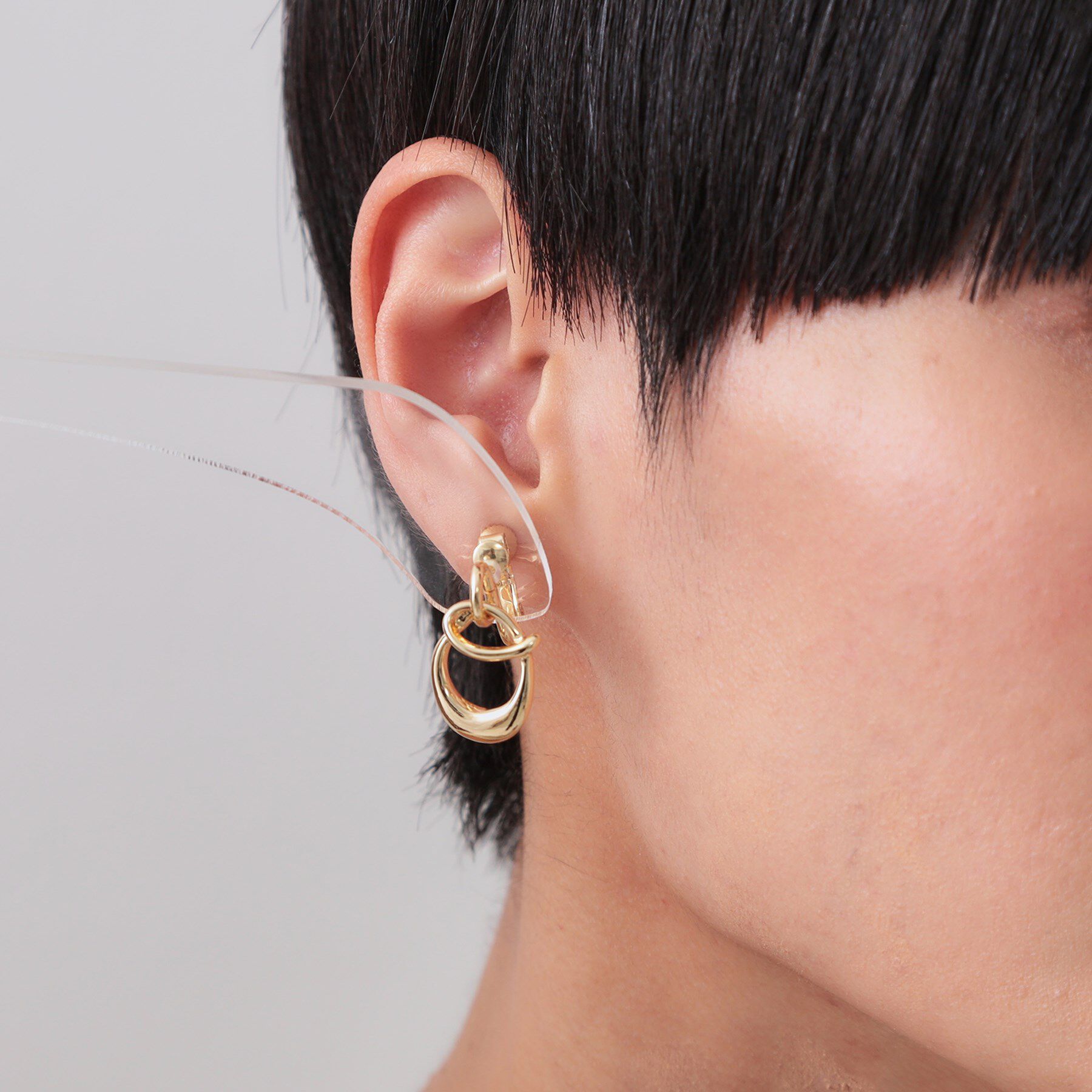 OPAQUE.CLIP「メタルノットイヤリング」|イヤリング|