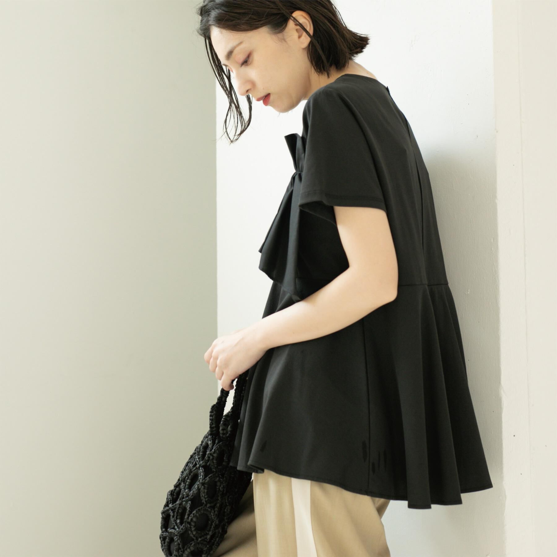 OPAQUE.CLIP「フリルドッキングペプラムトップス【接触冷感/洗濯機洗い可】」|Tシャツ・カットソー|