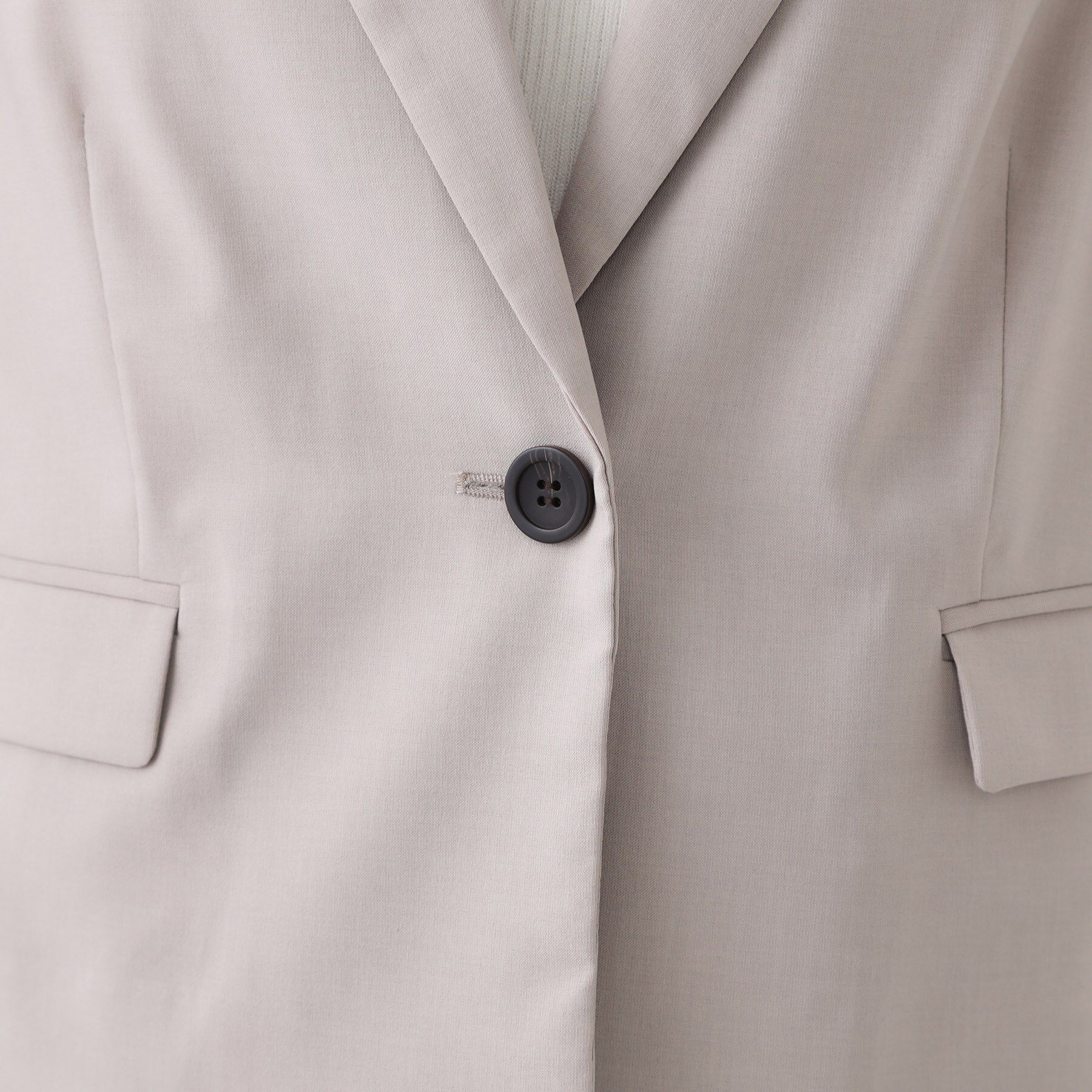 OPAQUE.CLIP「ストレッチリネンライクショートテーラードジャケット【UV/洗濯機洗い可/抗ピル】」|テーラードジャケット|