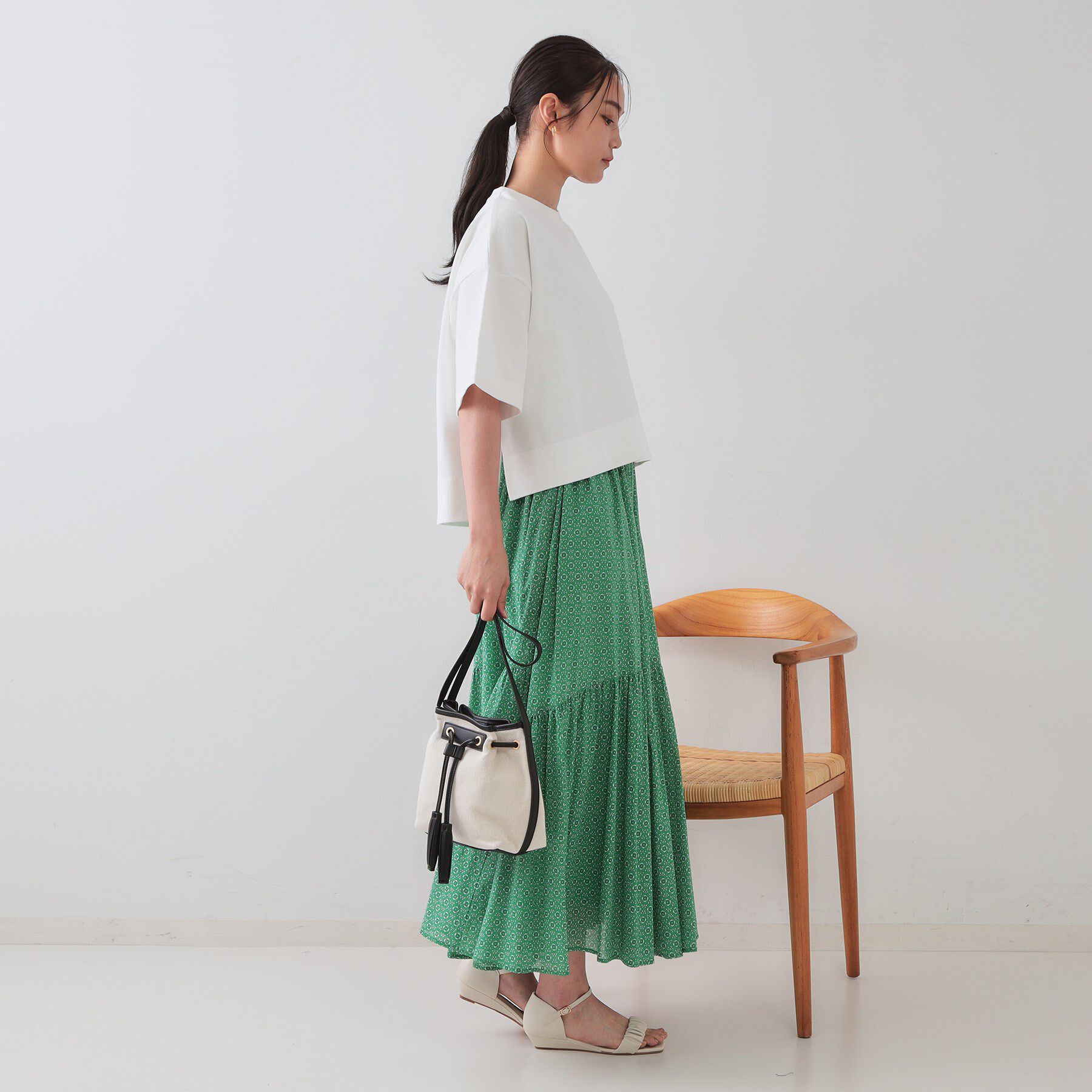 OPAQUE.CLIP「《5色展開》ワイドシルエットTシャツ【洗濯機洗い可】」|Tシャツ・カットソー|