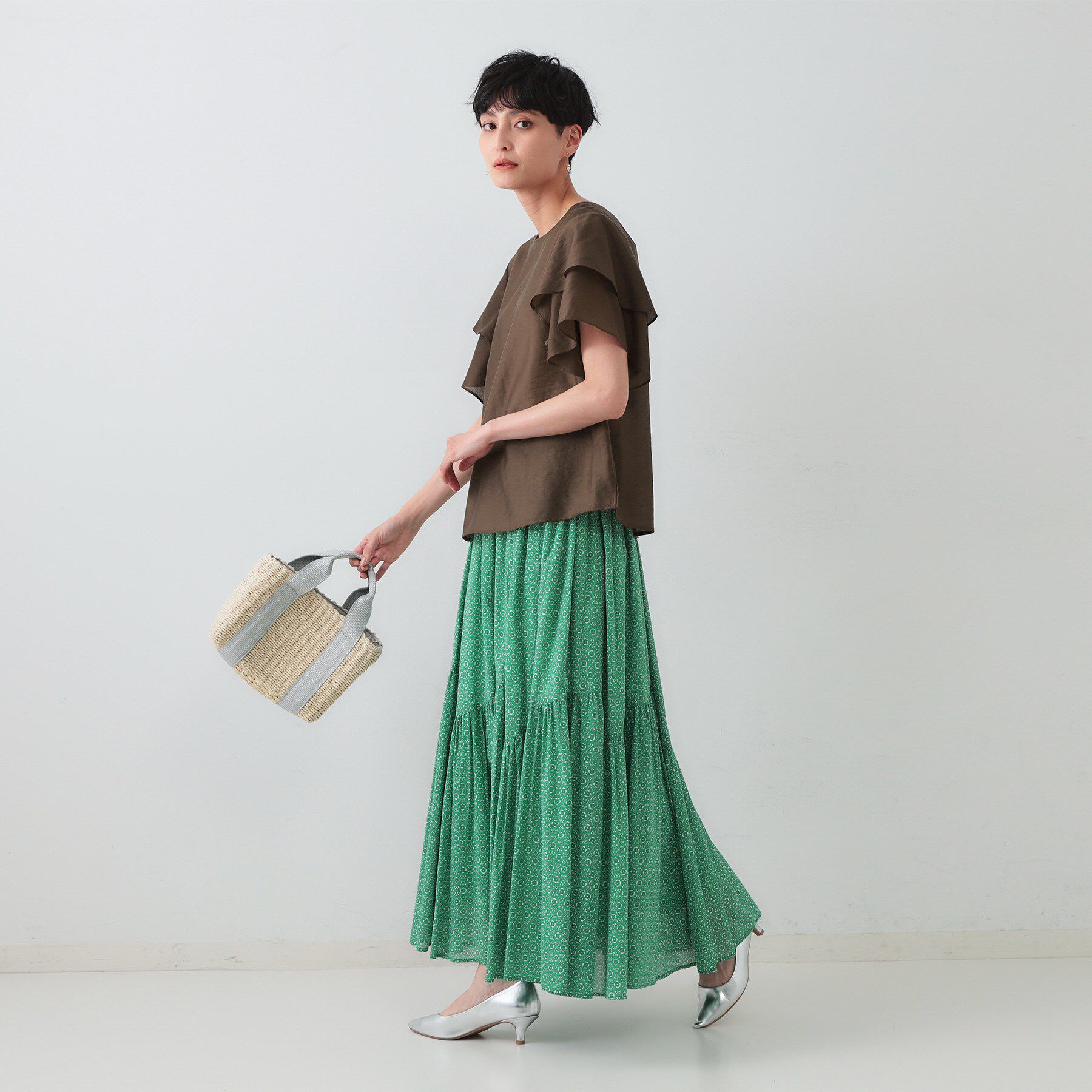 OPAQUE.CLIP「フリルスリーブブラウス【洗濯機洗い可】」|シャツ・ブラウス|