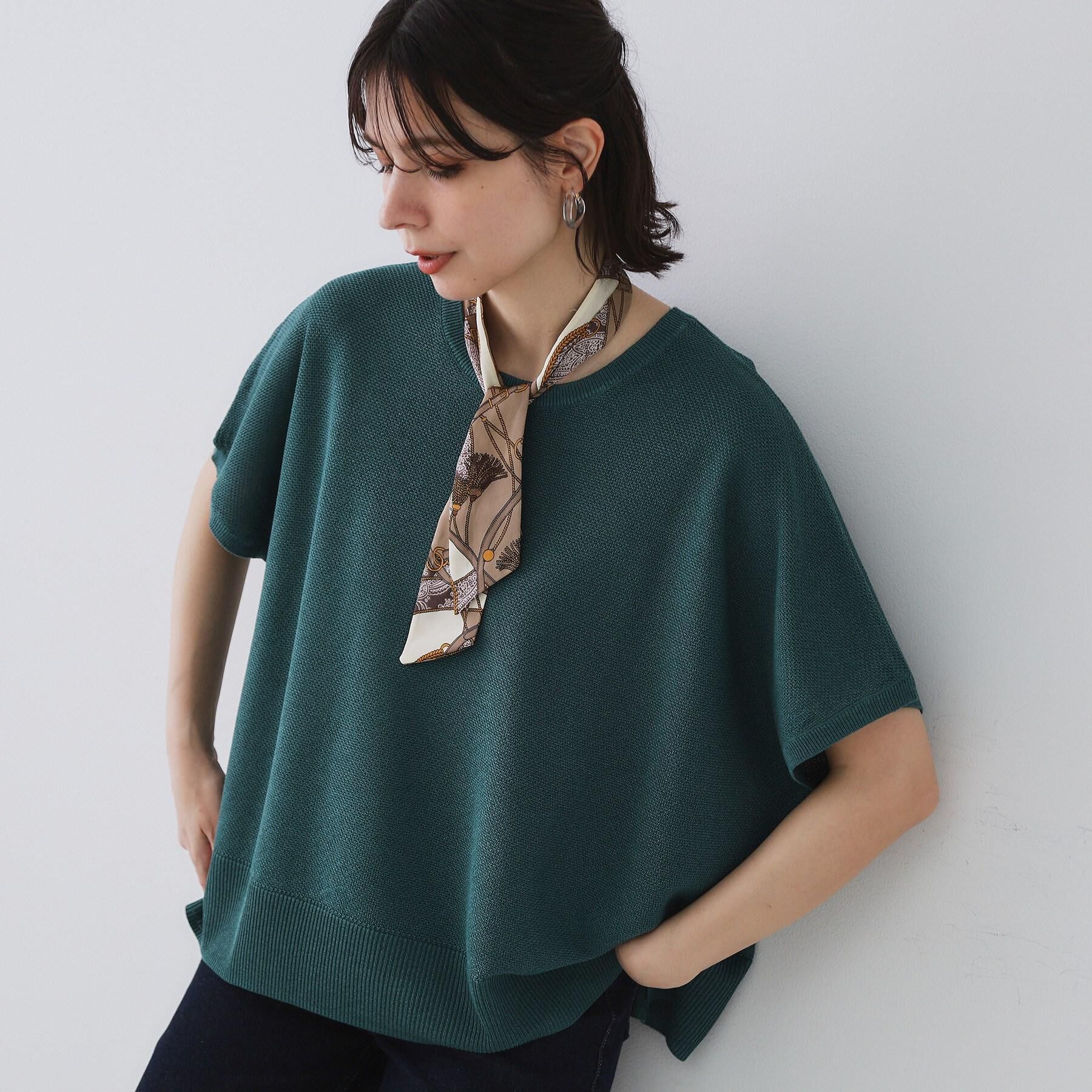 OPAQUE.CLIP「《5色展開/S-LLサイズ》リラクシーメッシュニット【洗濯機洗い可】」|ニット・セーター|