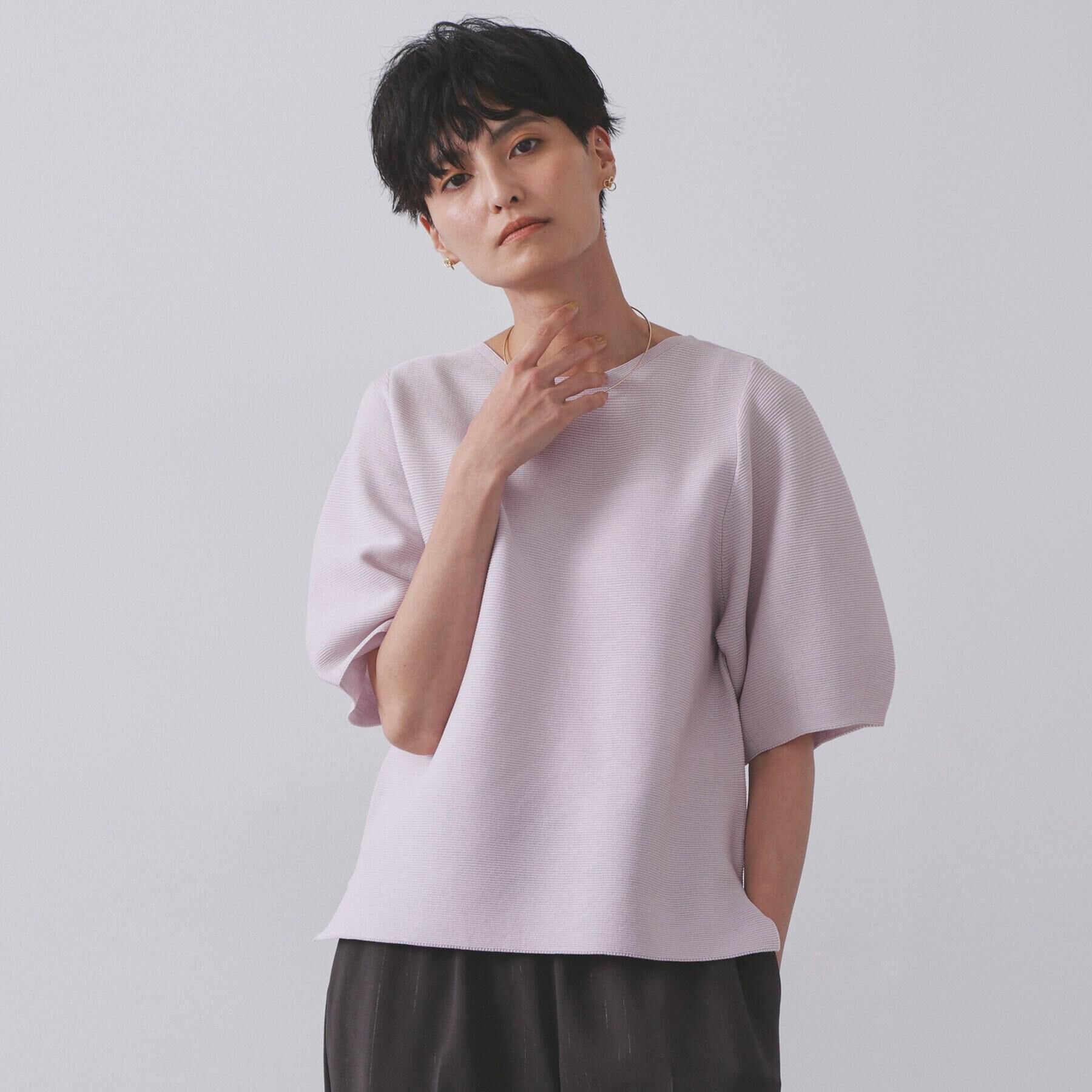 OPAQUE.CLIP「ガーターボリュームスリーブニット【UVケア/洗濯機洗い可】」|ニット・セーター|