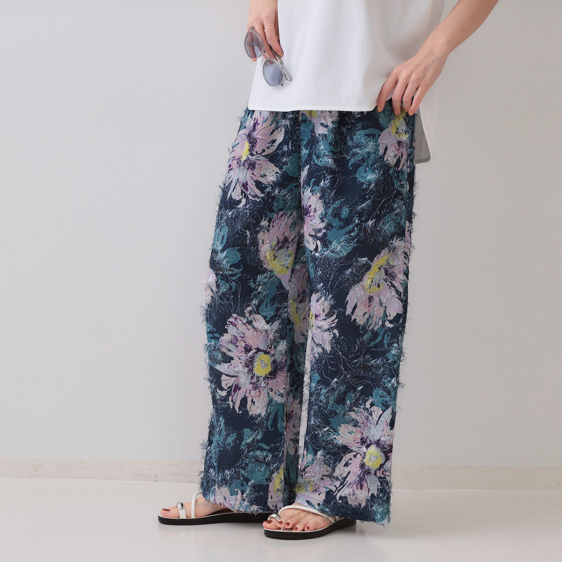 OPAQUE.CLIP「フリンジジャカードプリントイージーパンツ【洗濯機洗い可】」|その他|