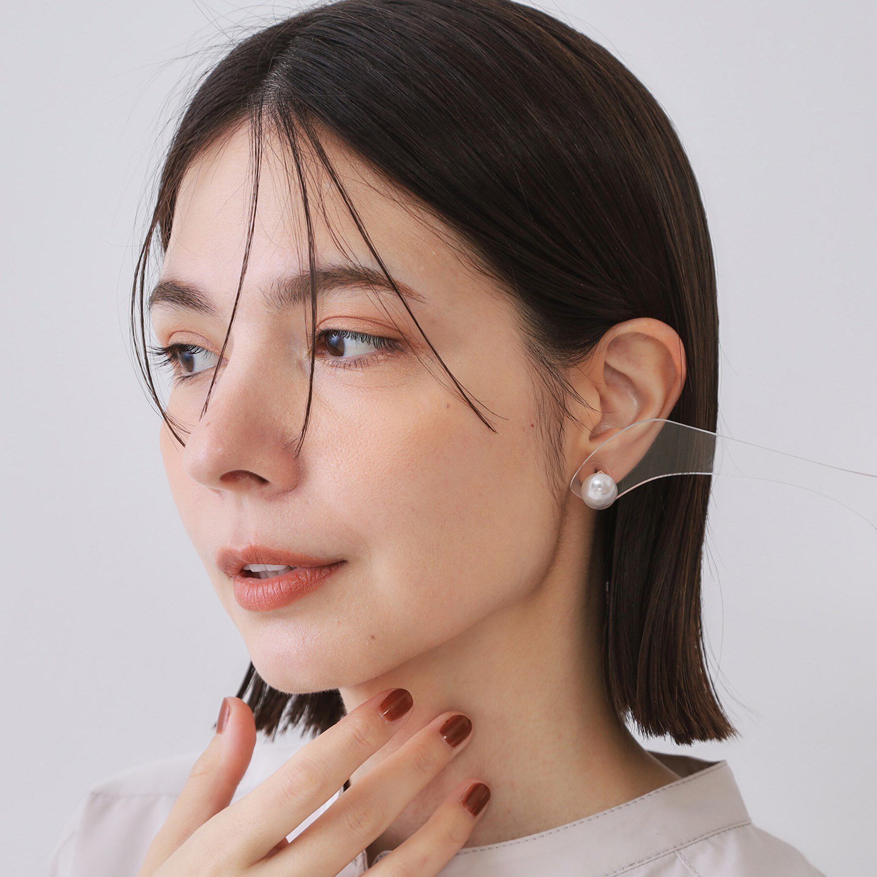 OPAQUE.CLIP「ガラスパールピアス」|ピアス|