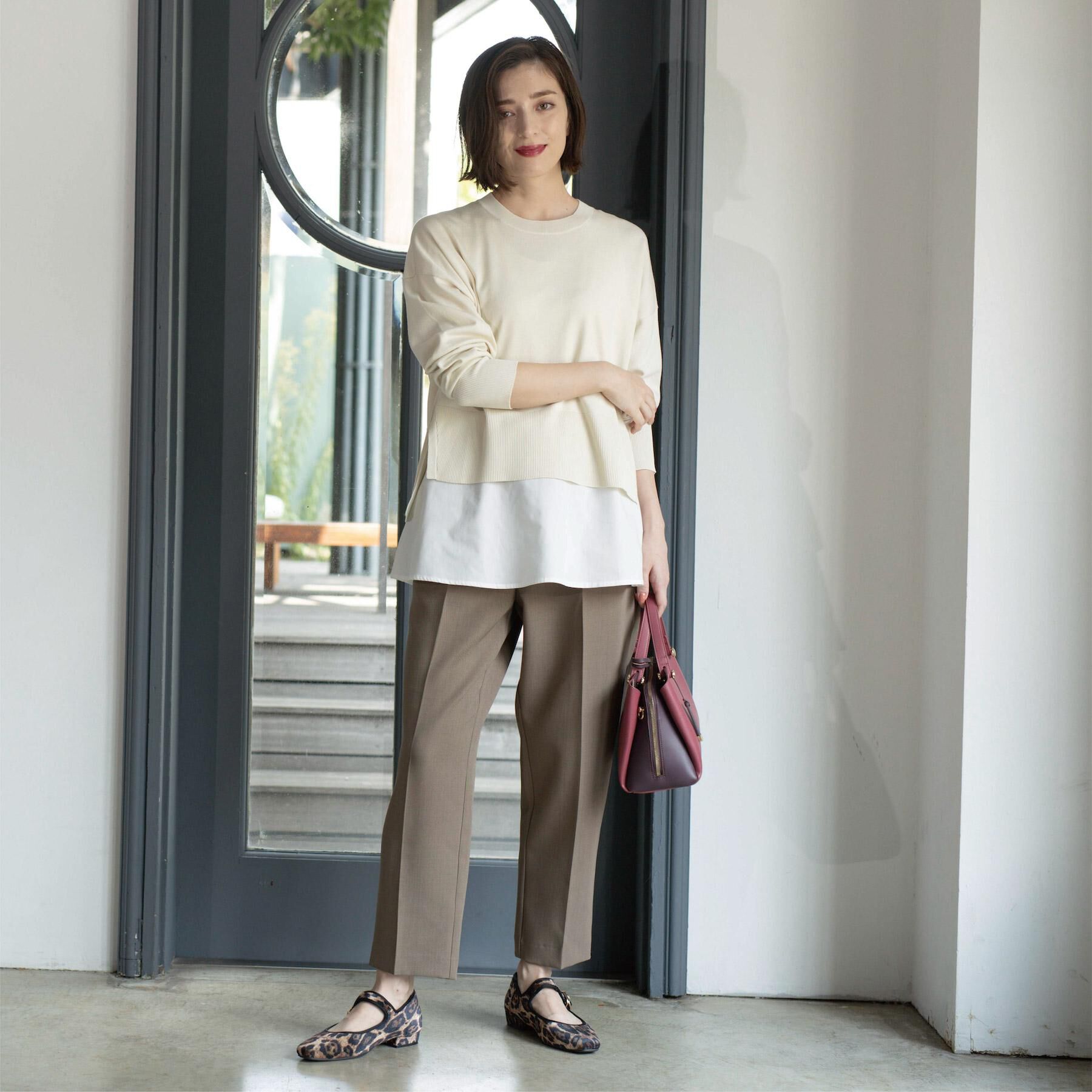 OPAQUE.CLIP「《ツインセット》リラクシーサイドスリットニット&times;ドッキングタンク【洗濯機洗い可】」|その他|