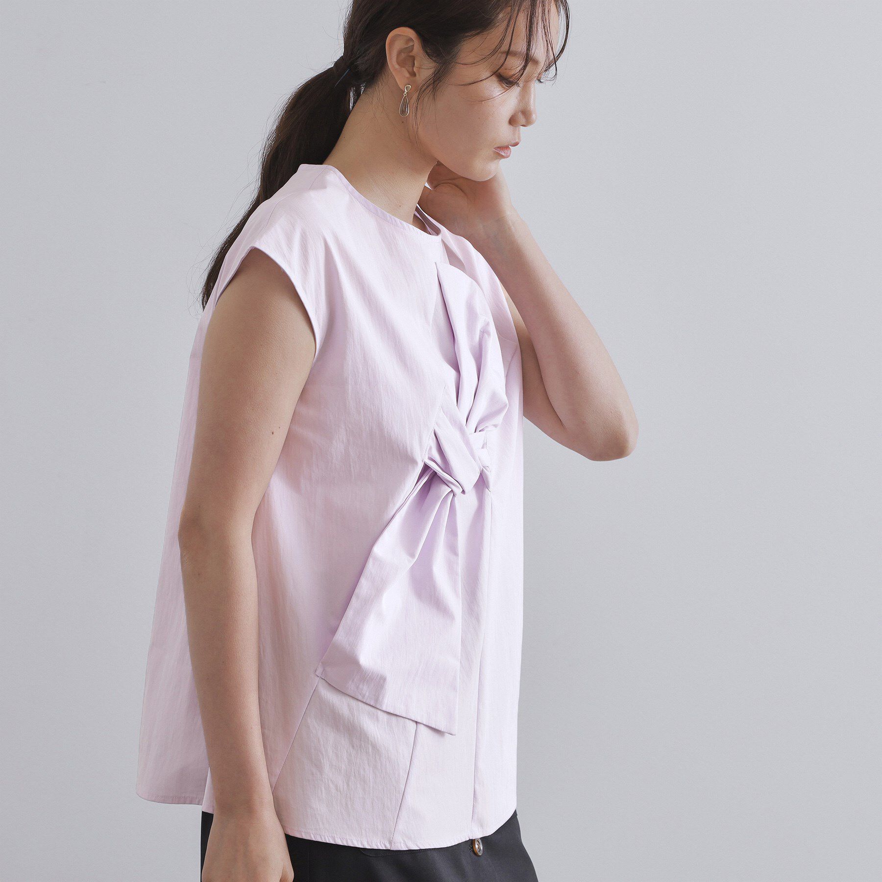 OPAQUE.CLIP「リボンモチーフブラウス【洗濯機洗い可】」|シャツ・ブラウス|