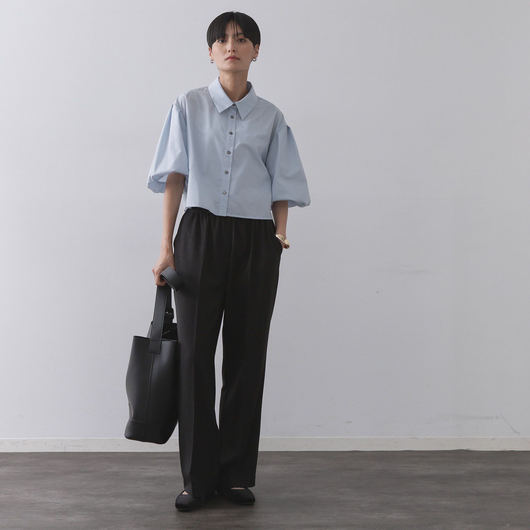 OPAQUE.CLIP「バルーンスリーブシャツ【洗濯機洗い可】」|シャツ・ブラウス|