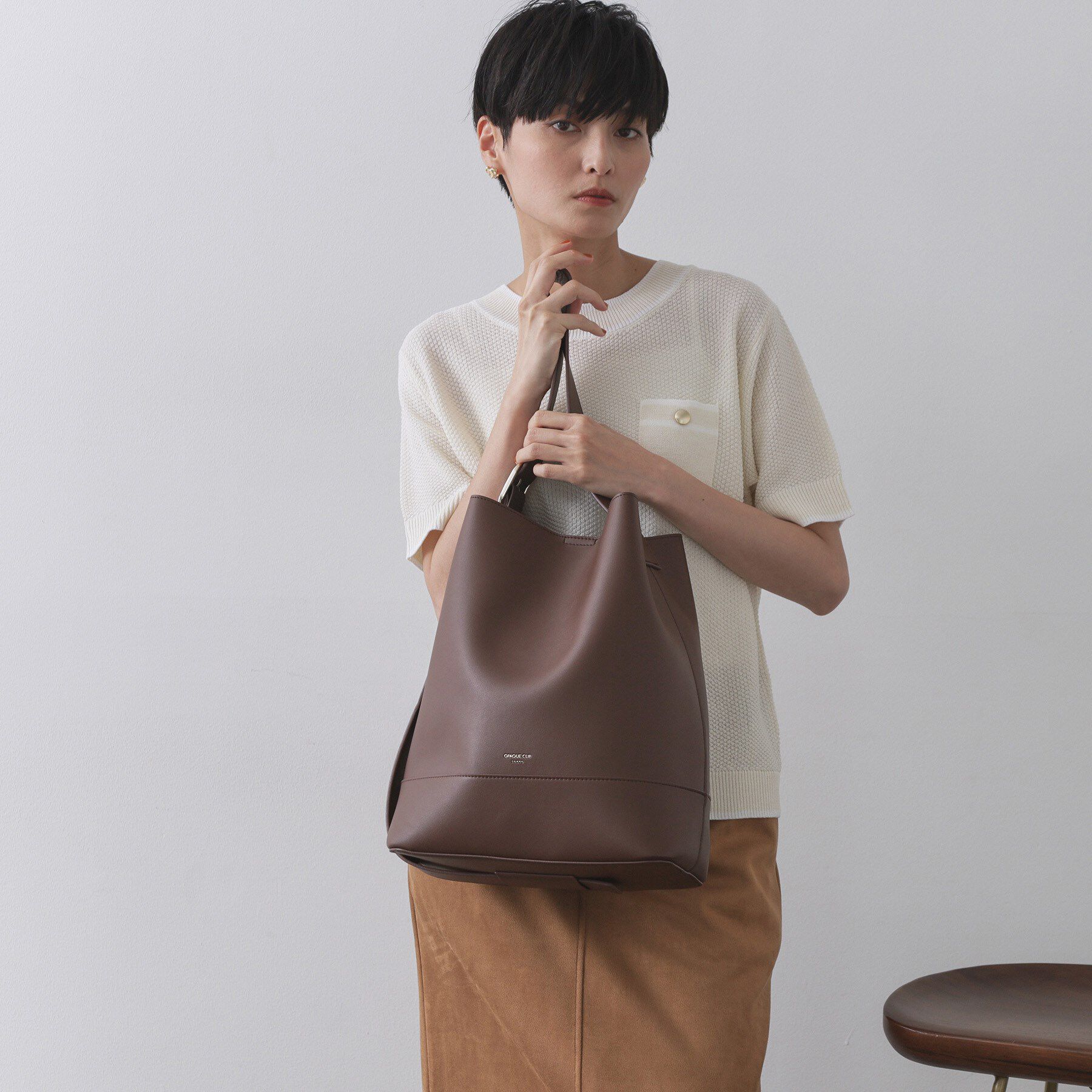 OPAQUE.CLIP「【軽量/A4サイズ対応/通勤対応】スムース合皮ワンショルダーバッグ」|ショルダー・メッセンジャー|