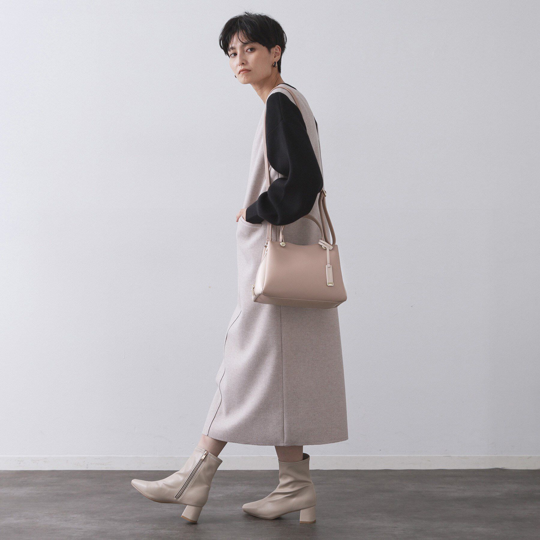 OPAQUE.CLIP「【2WAY/名品】バイカラーミドルボストンバッグ」|ショルダー・メッセンジャー|