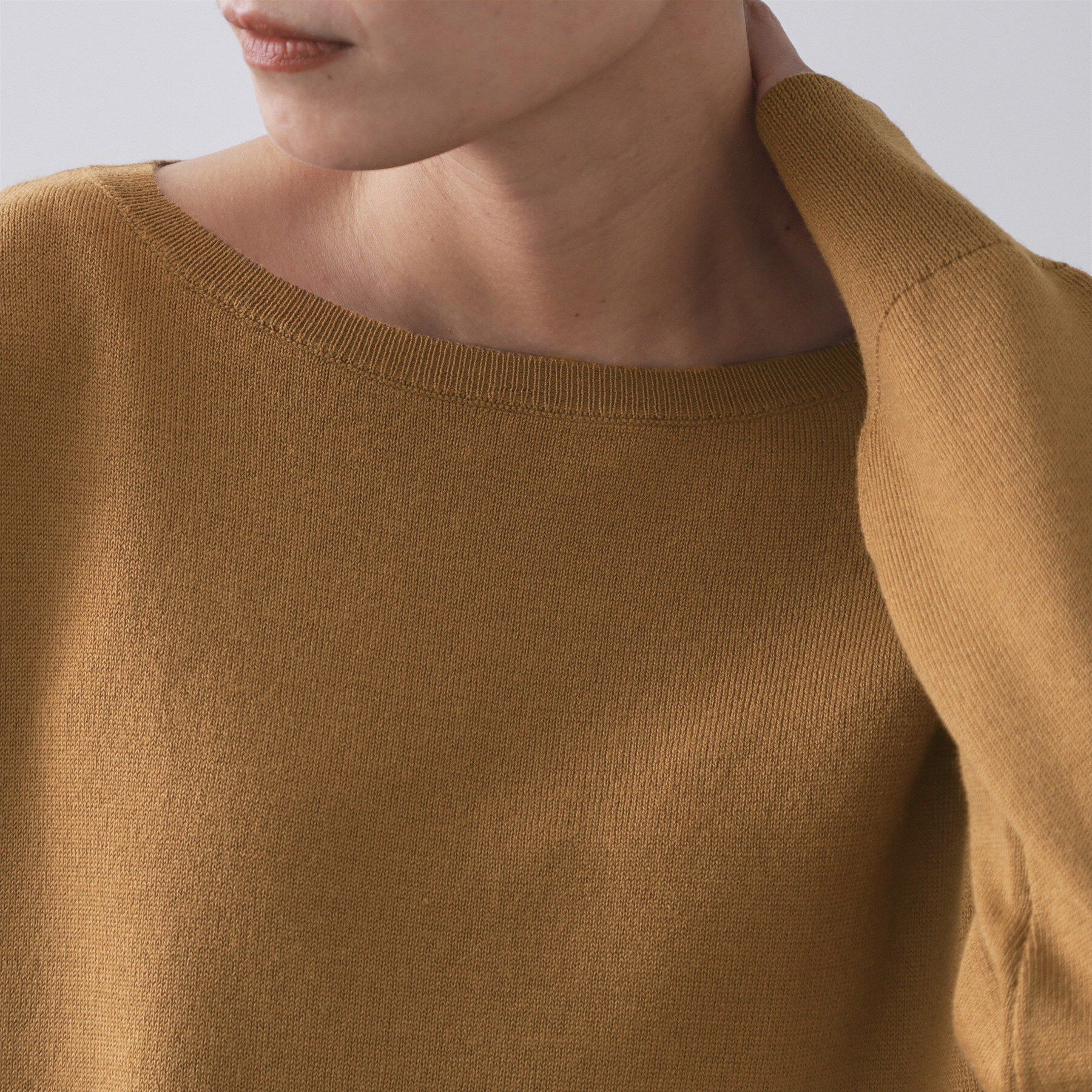 OPAQUE.CLIP「ボートネックニット/エクストラファインメリノウール【THEシリーズ/洗濯機OK】」|ニット・セーター|