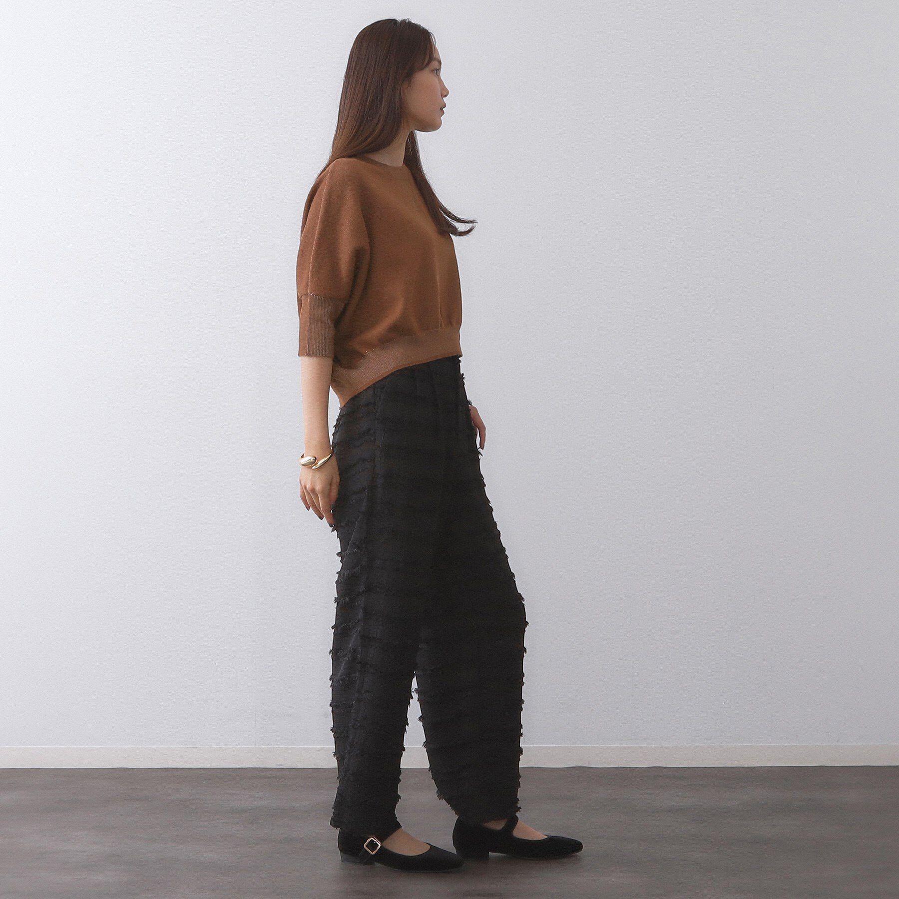 OPAQUE.CLIP「スウェットライクドルマンスリーブニット【洗濯機洗い可】」|ニット・セーター|