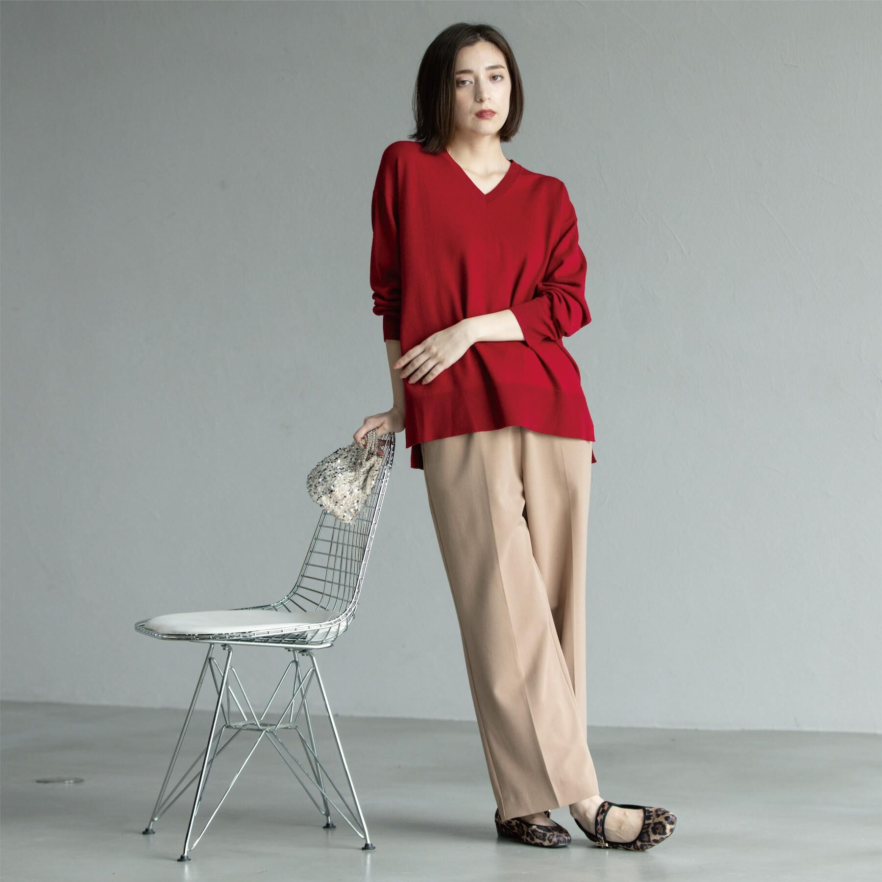 OPAQUE.CLIP「ウォームタッチ イージーワイドパンツ【洗濯機洗OK/ストレッチ】≪SS～LL≫」|その他|