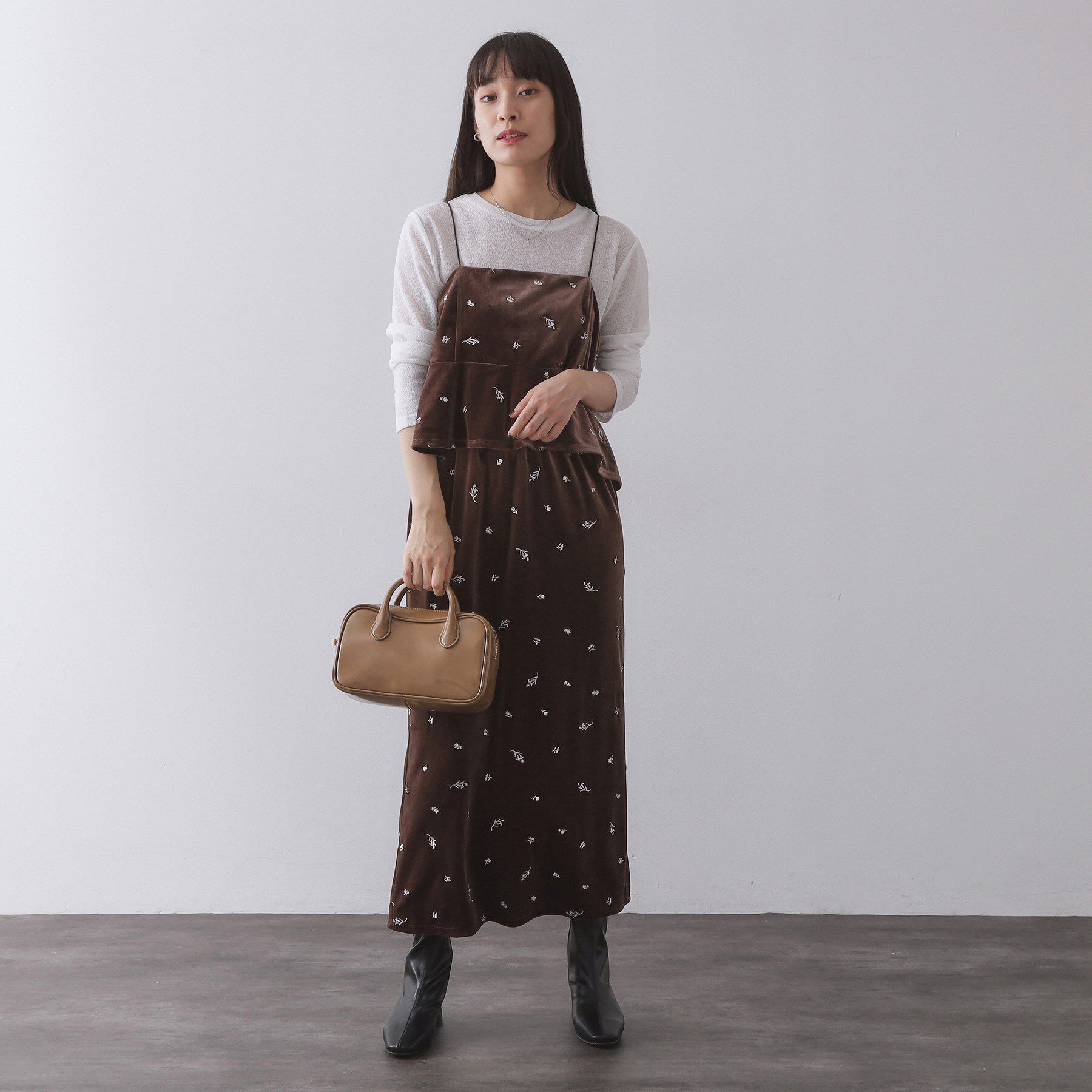 OPAQUE.CLIP「ベロアキャミ/セットアップ対応可【洗濯機OK】」|シャツ・ブラウス|