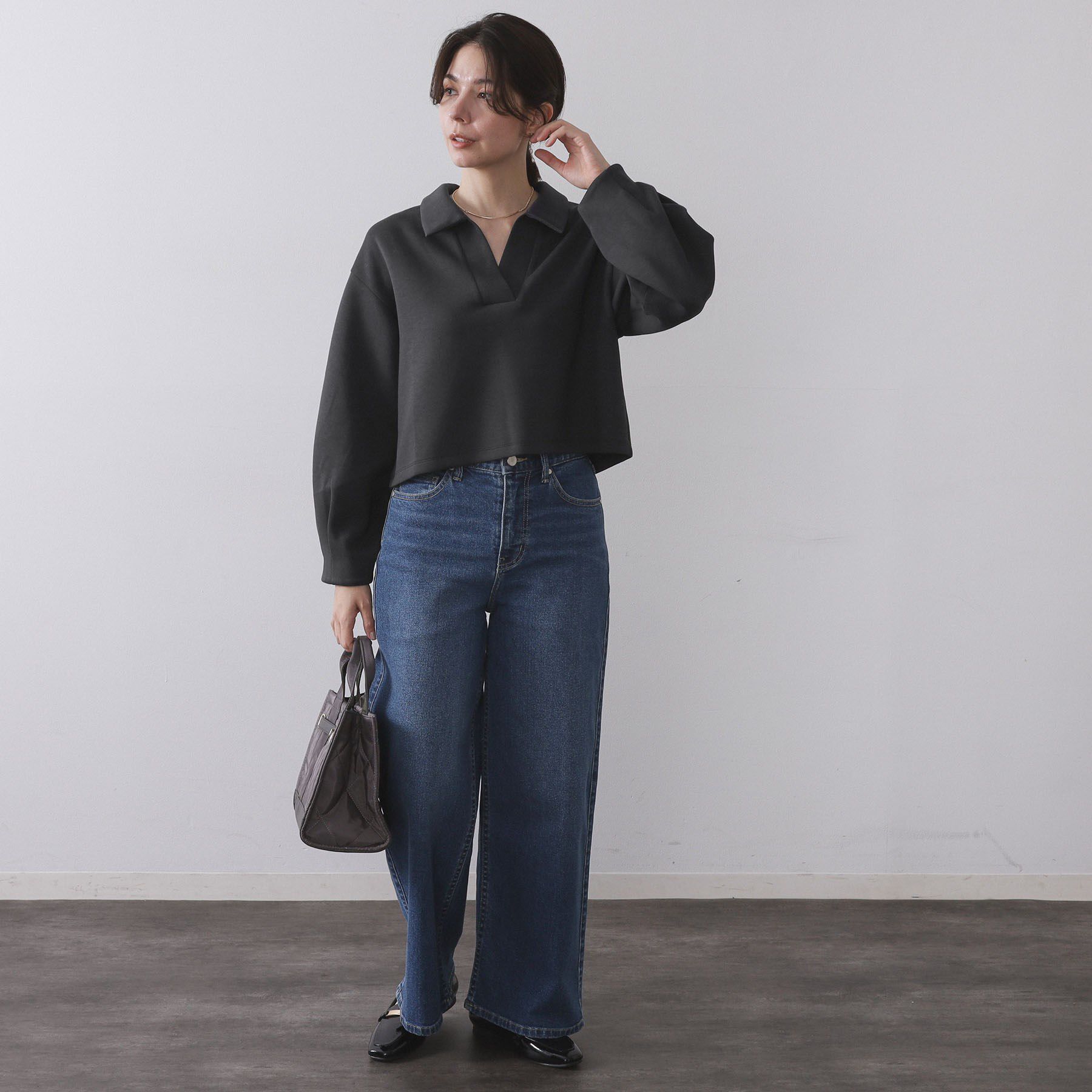 OPAQUE.CLIP「スキッパートップス【UVケア/洗濯機OK】」|Tシャツ・カットソー|