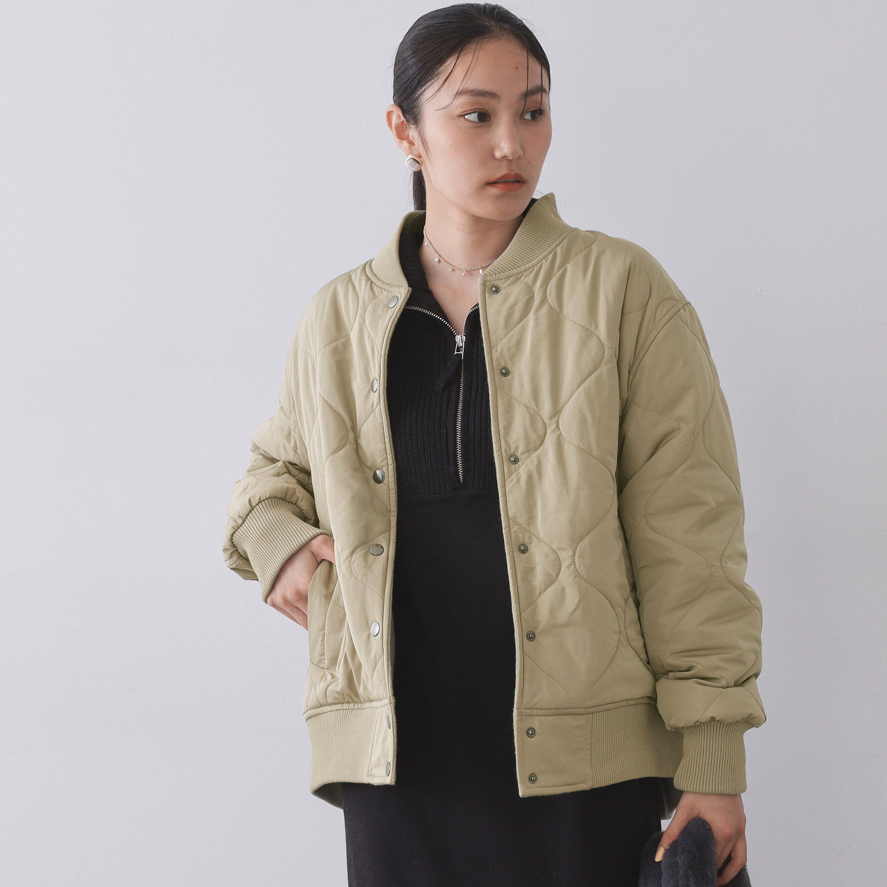 OPAQUE.CLIP「《リバーシブル》キルティングブルゾン」|ブルゾン・スタジャン|