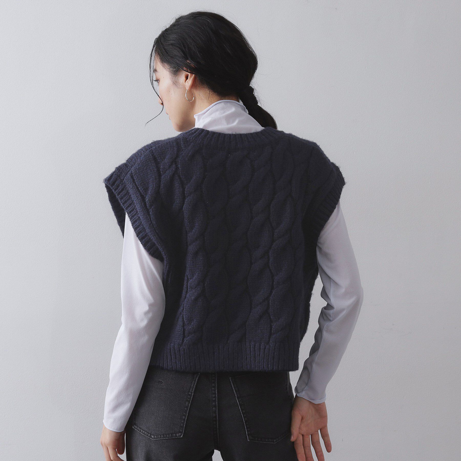 OPAQUE.CLIP「ケーブルローゲージベスト【洗濯機OK】」|ベスト・ジレ|